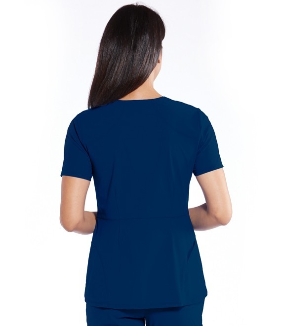 GREYS ANANTOMY EDGE SCRUB TOP ZIPPER FRONT IN NAVY BLUE ALL SIZES # GET047 NWT