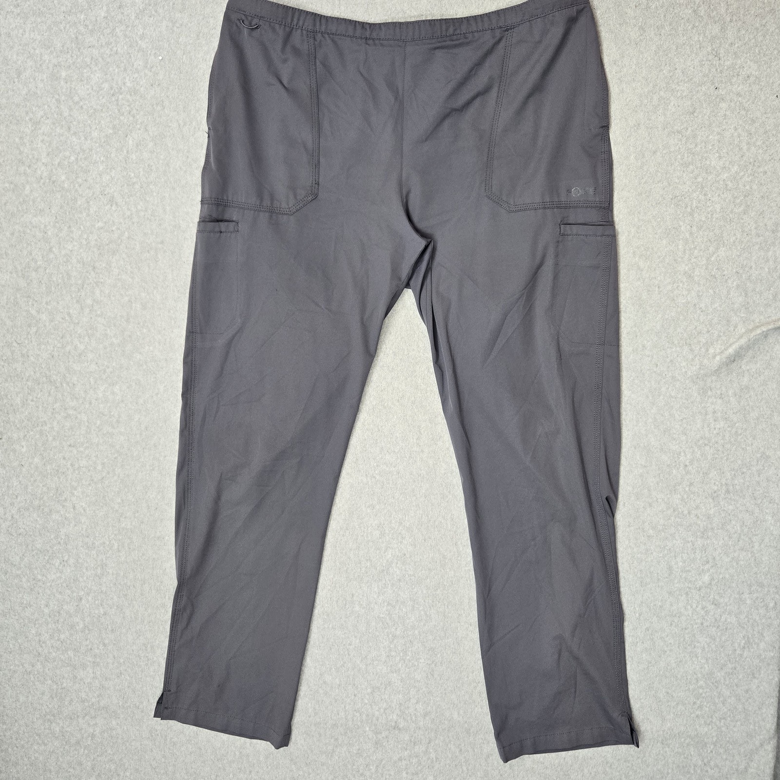 Carhartt Women Scrub Pants XL REGULAR Gray Liberty Workwear Logo 30″ Inseam