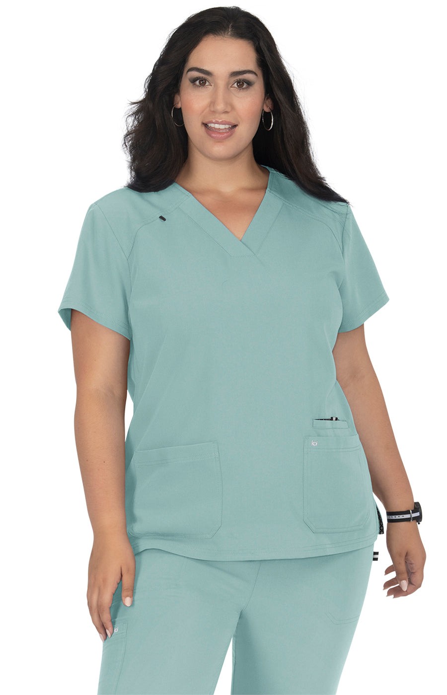 Koi Next Gen Women’s Short Sleeve Hustle and Heart Scrub Top AC2 Sage NWT Sz: Sm
