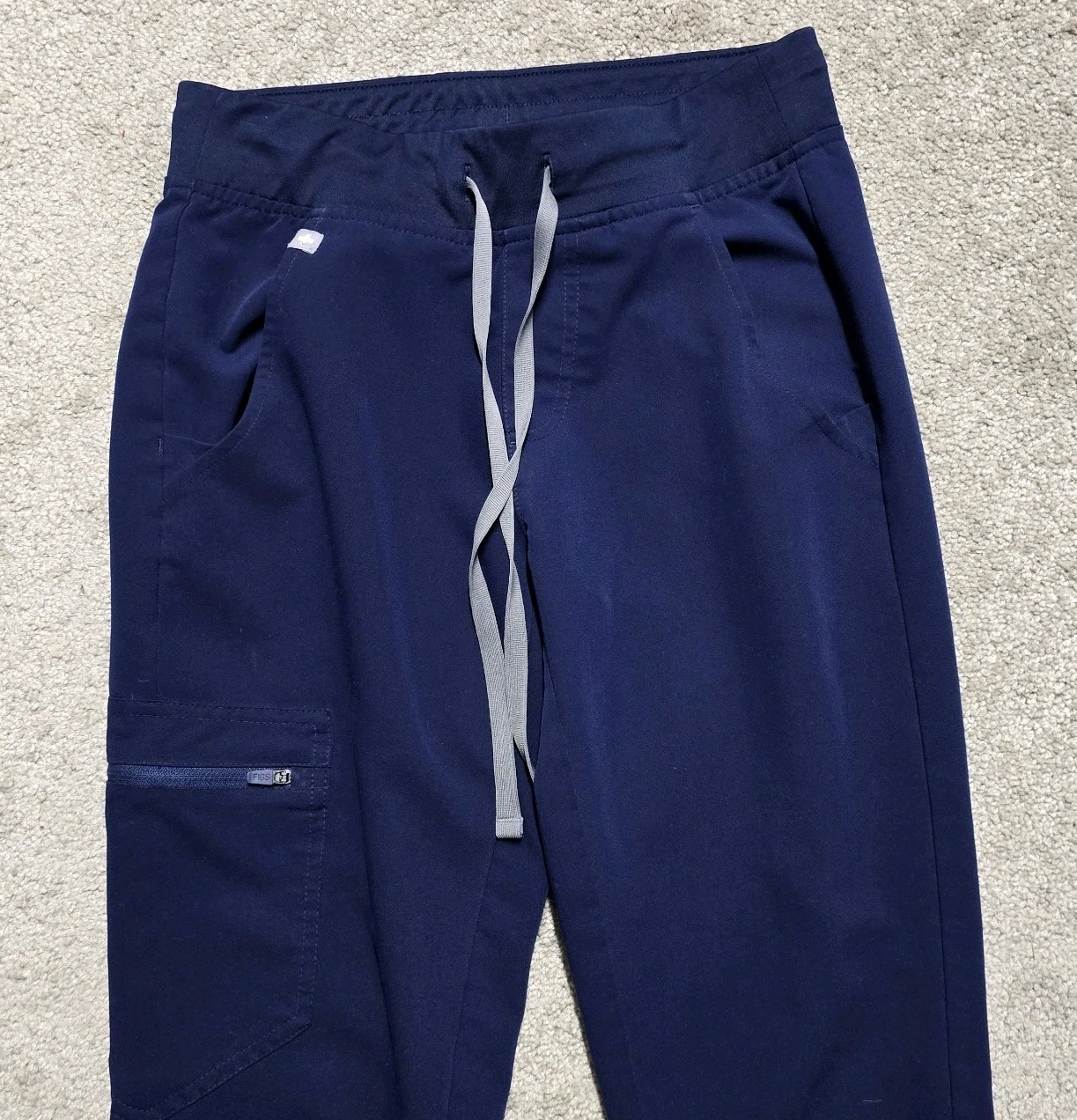 Lot Of 2 FIGS Zamora Jogger Scrub Pants Women XXSP Petite Navy Bottom Medical