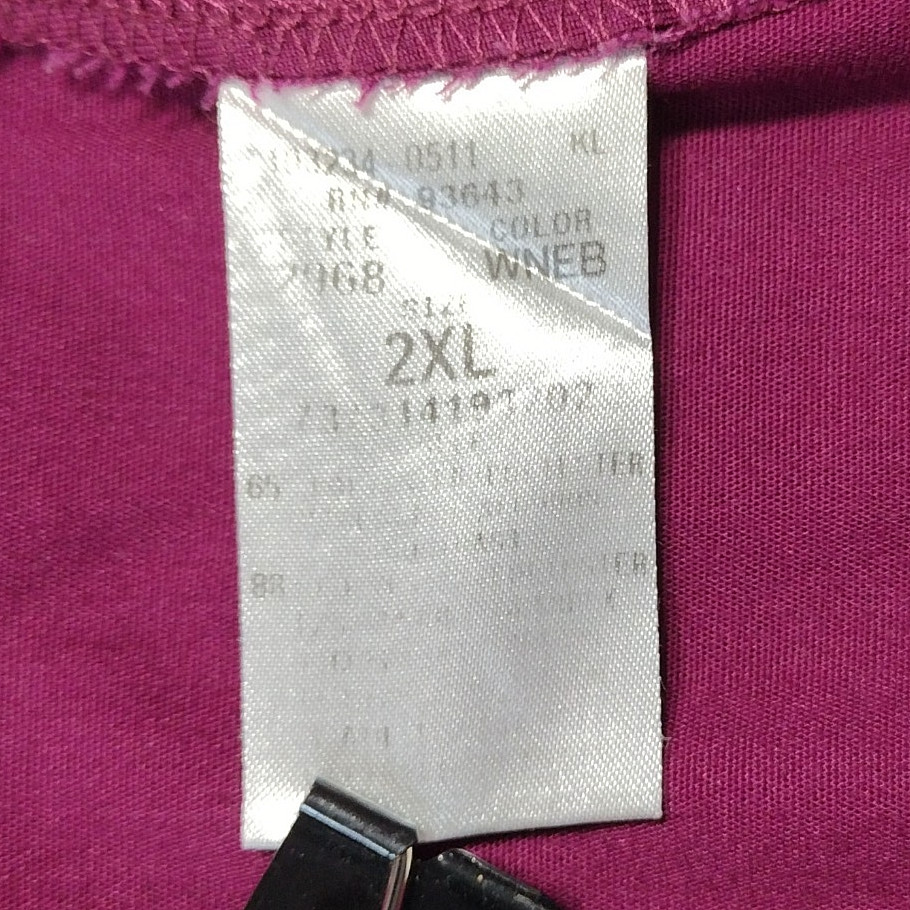 Cherokee Scrub Top Sz 2XL Maroon S/S Pro Flexibles Stretch 2 Pockets V-Neck