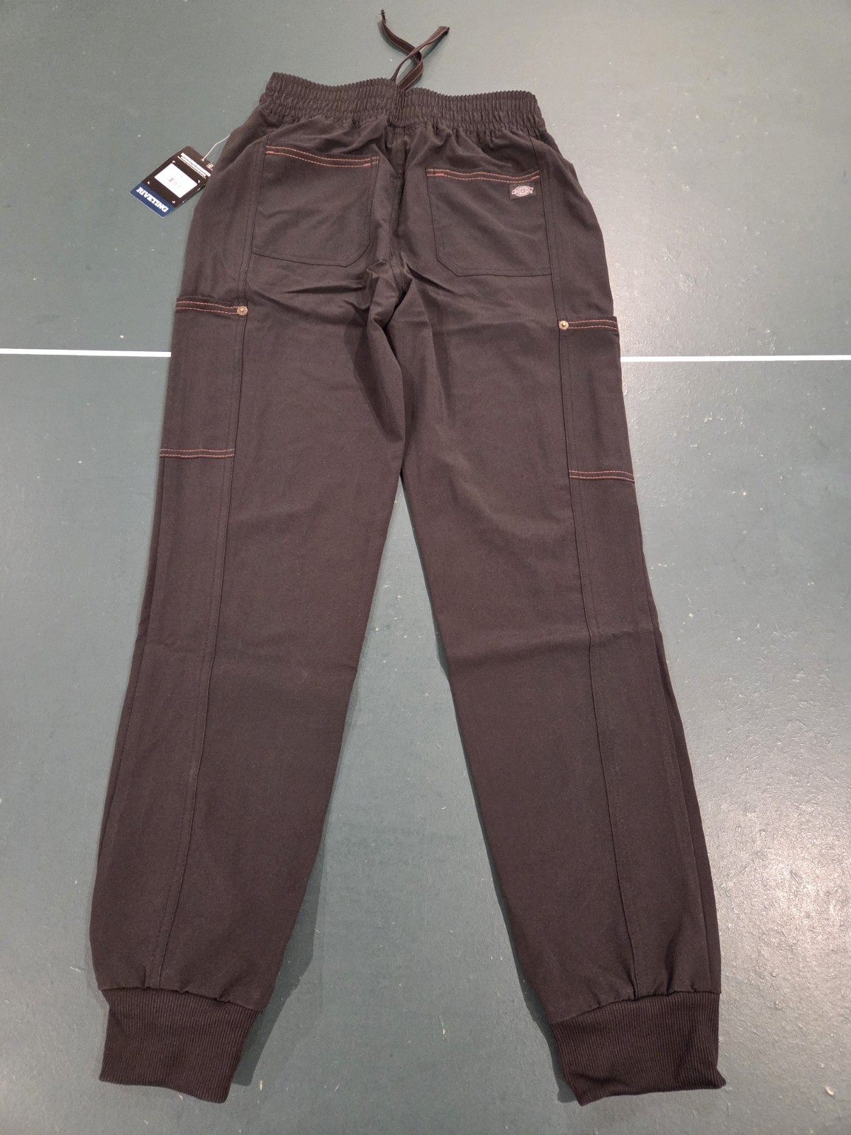 Dickies Riveting 7 Pocket Mid Rise Scrub Jogger Pants DK247T Black Medium TALL