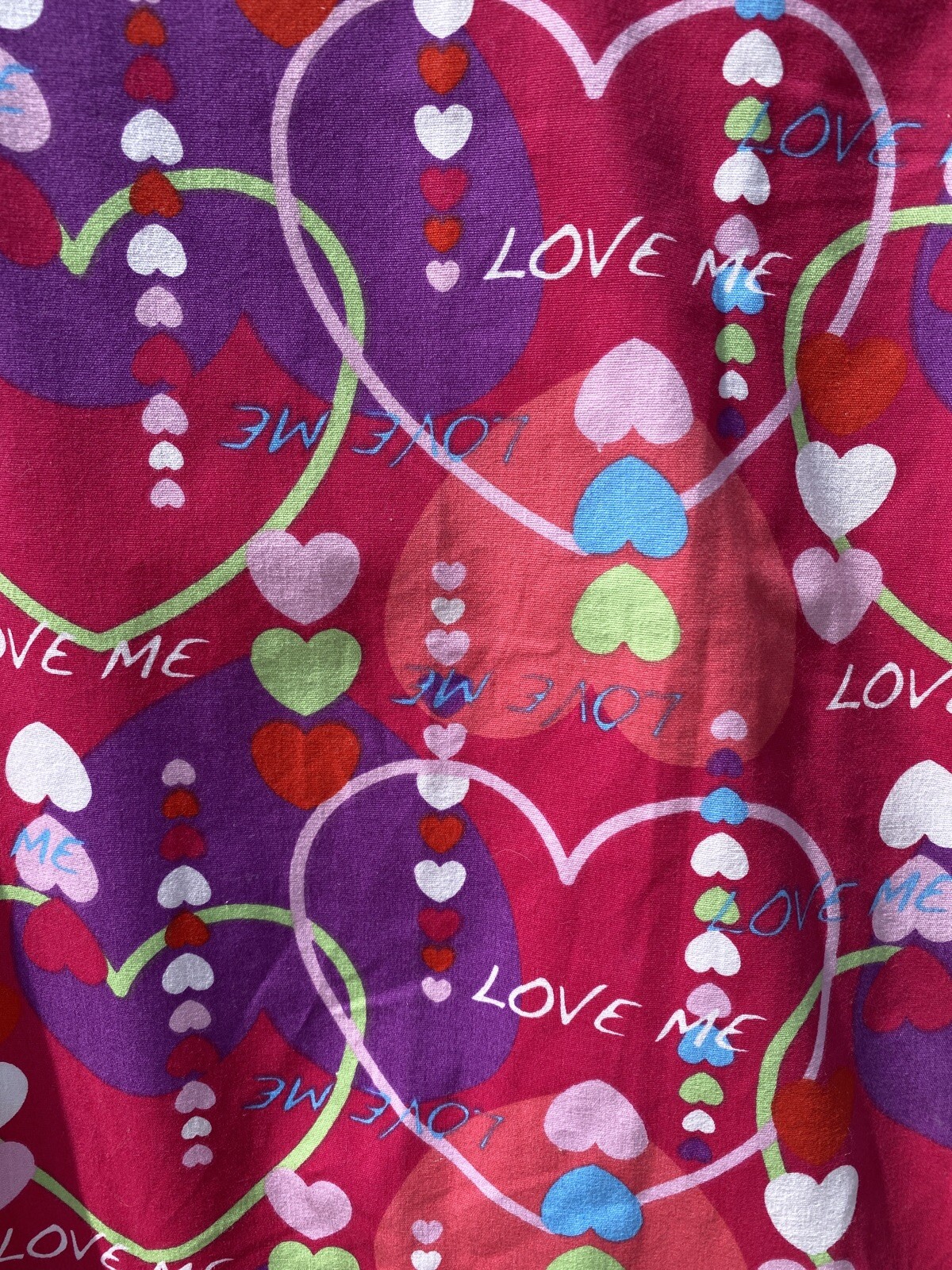 Women’s The Scrub Co. Pink & Purple “Love Me” Scrubs Top Size S NWT