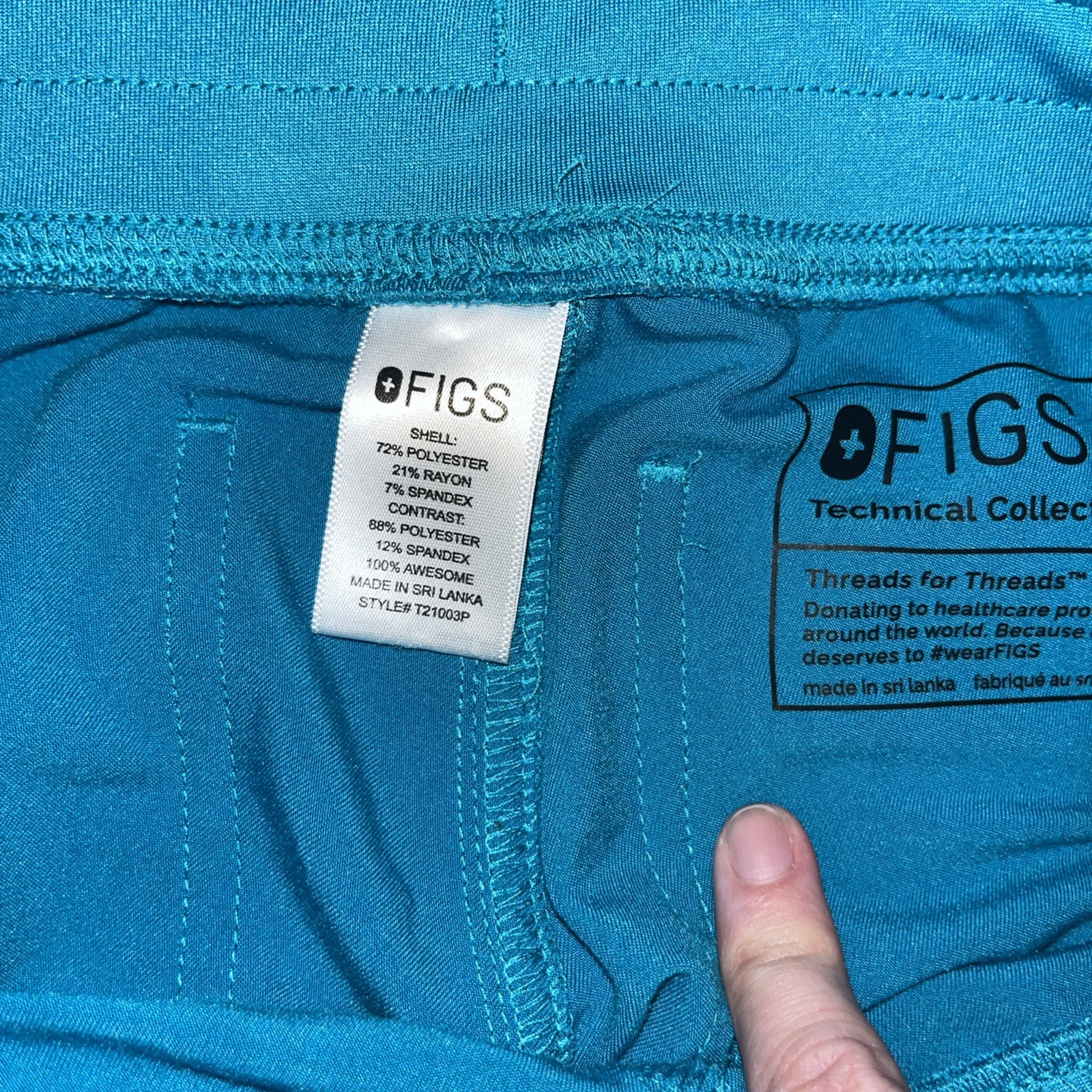 Woman’s Teal Figs Scrub Pants. Joggers Xxs/ Livingston-xxs-p. See Photos 2 Pair