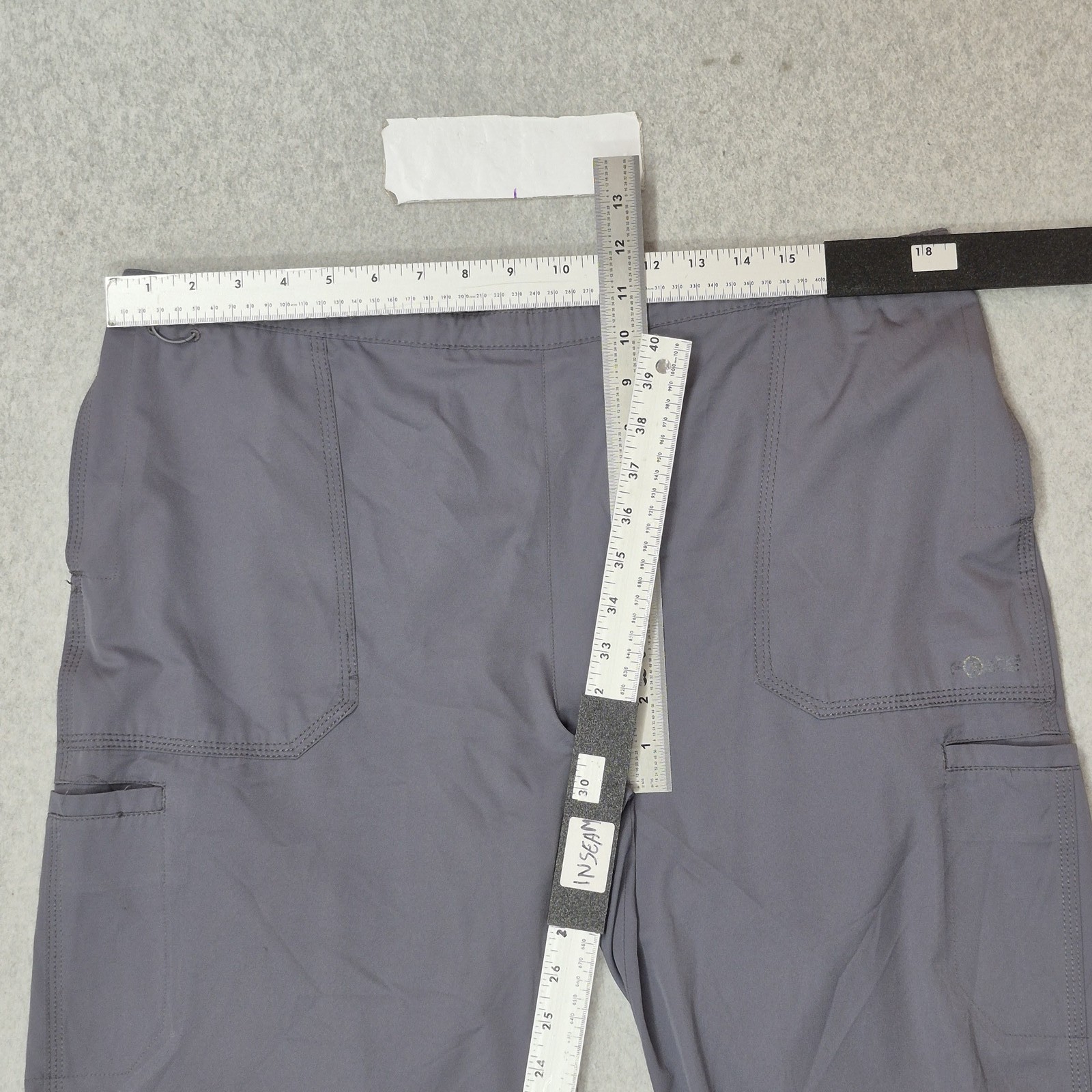 Carhartt Women Scrub Pants XL REGULAR Gray Liberty Workwear Logo 30″ Inseam