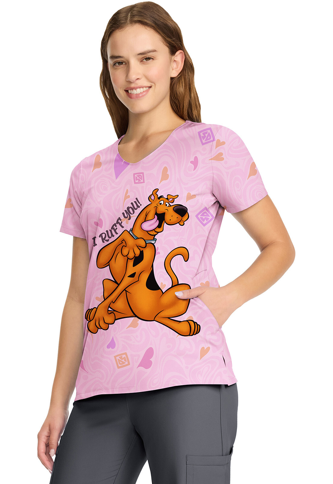 Scooby Doo Cherokee Scrubs Tooniforms V Neck Top TF626 SDHL
