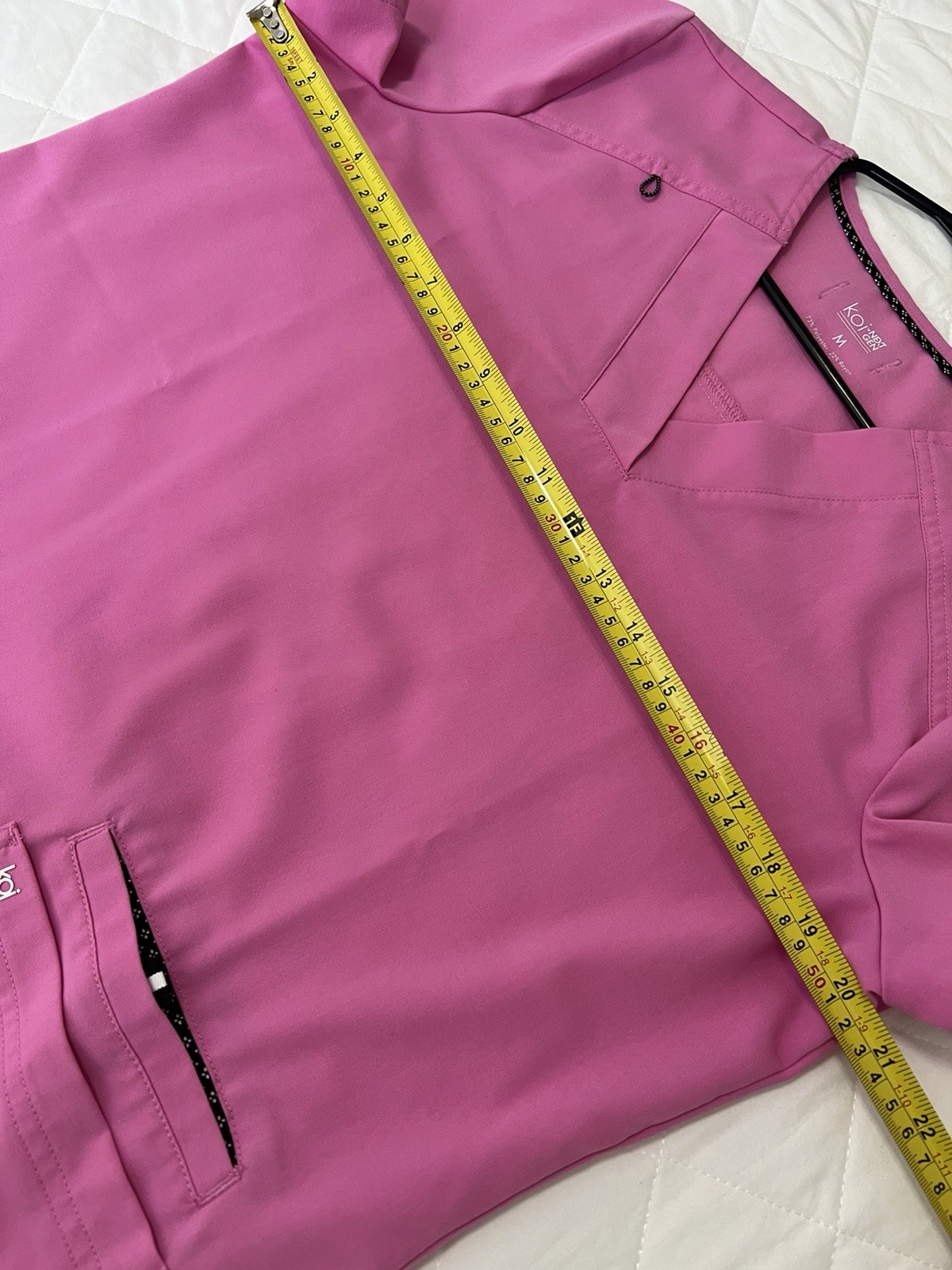 Koi Next Gen Scrub Set Pink Top M Pants S Regular Stretch Medical Nurse Uniform