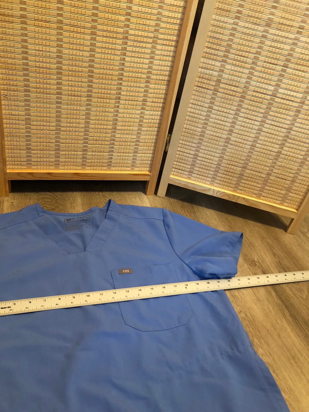 LOT FIGS Scrubs Top and Bottom Pants Shirt Set Blue PO#1507 PO#1683 Medium M