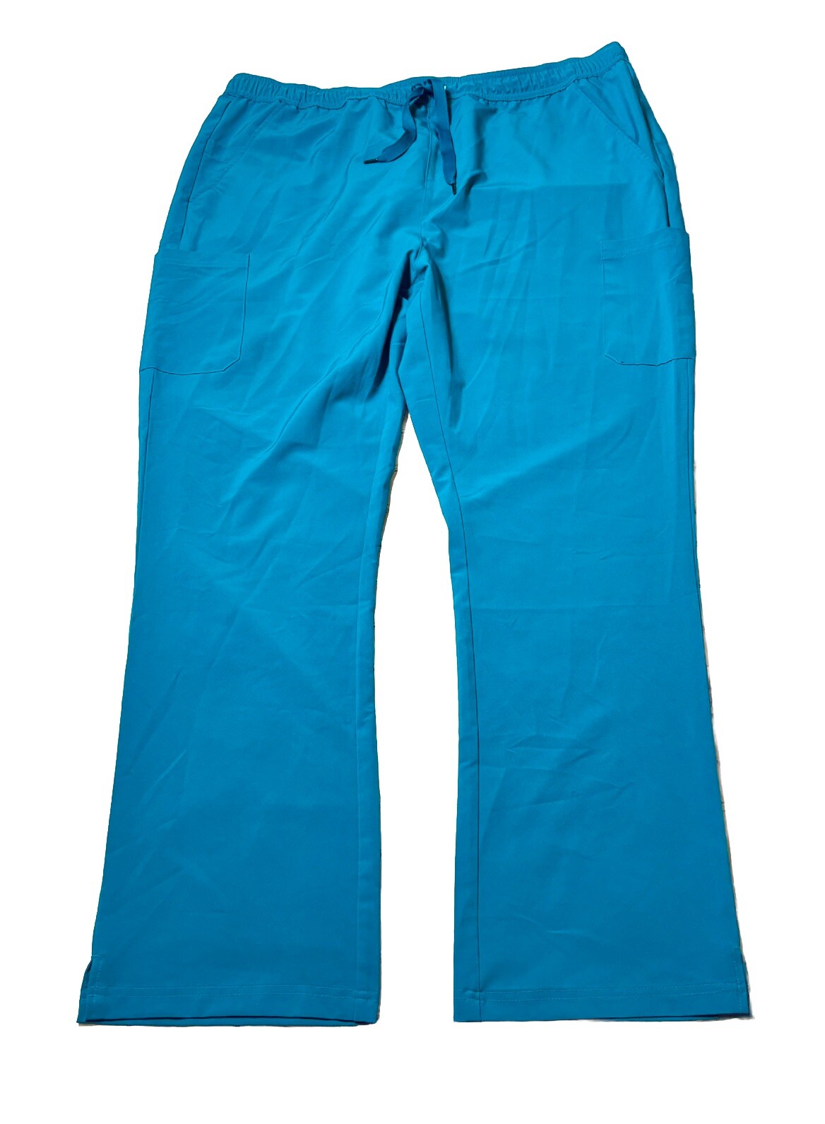ADAR Men’s Size 2XL Slim Leg Cargo Scrub Medical Pants A6106 Teal Blue