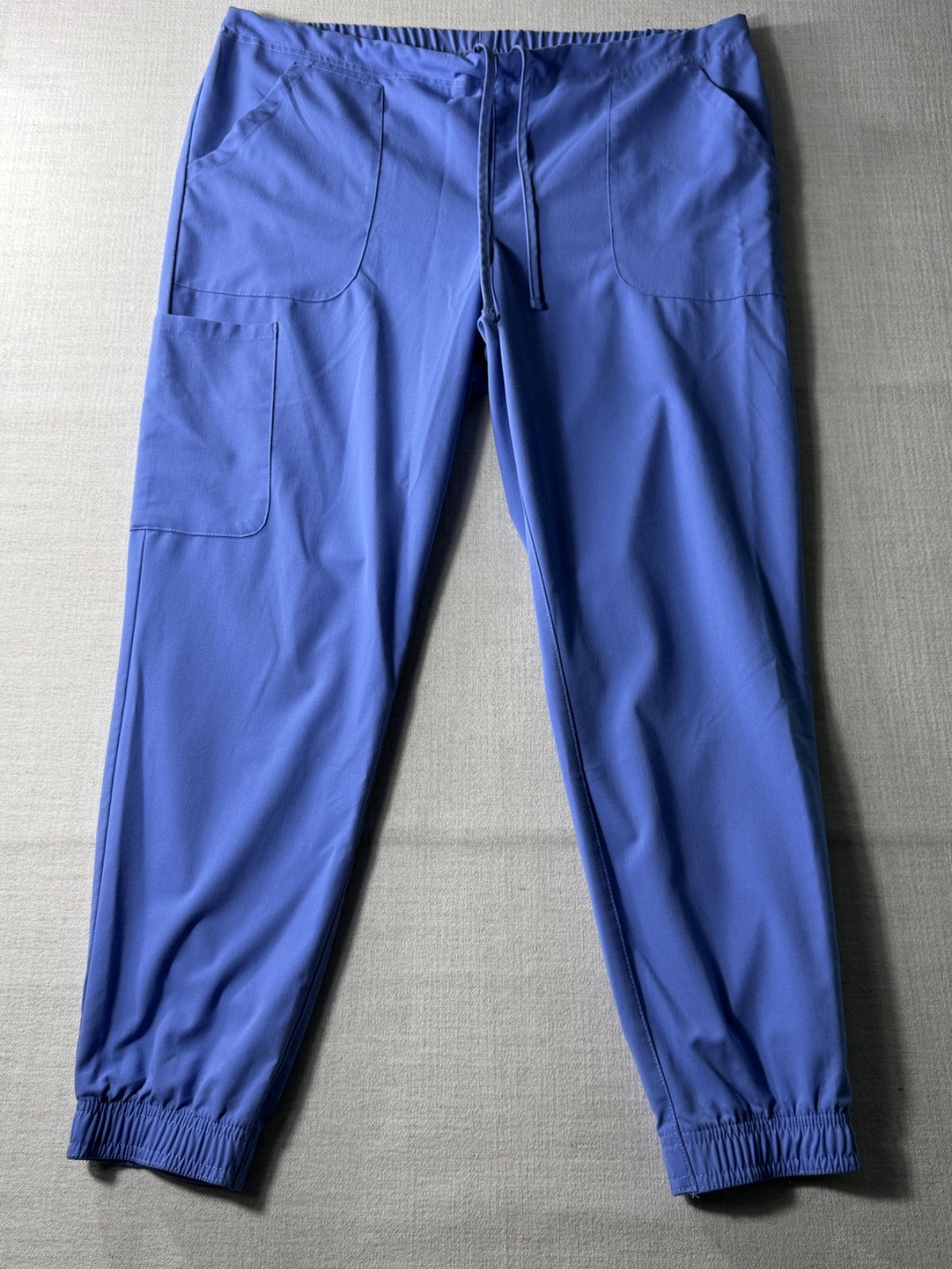 Cherokee Uniforms Women’s Drawstring Jogger Scrub Pants Blue Large 3 Pocket