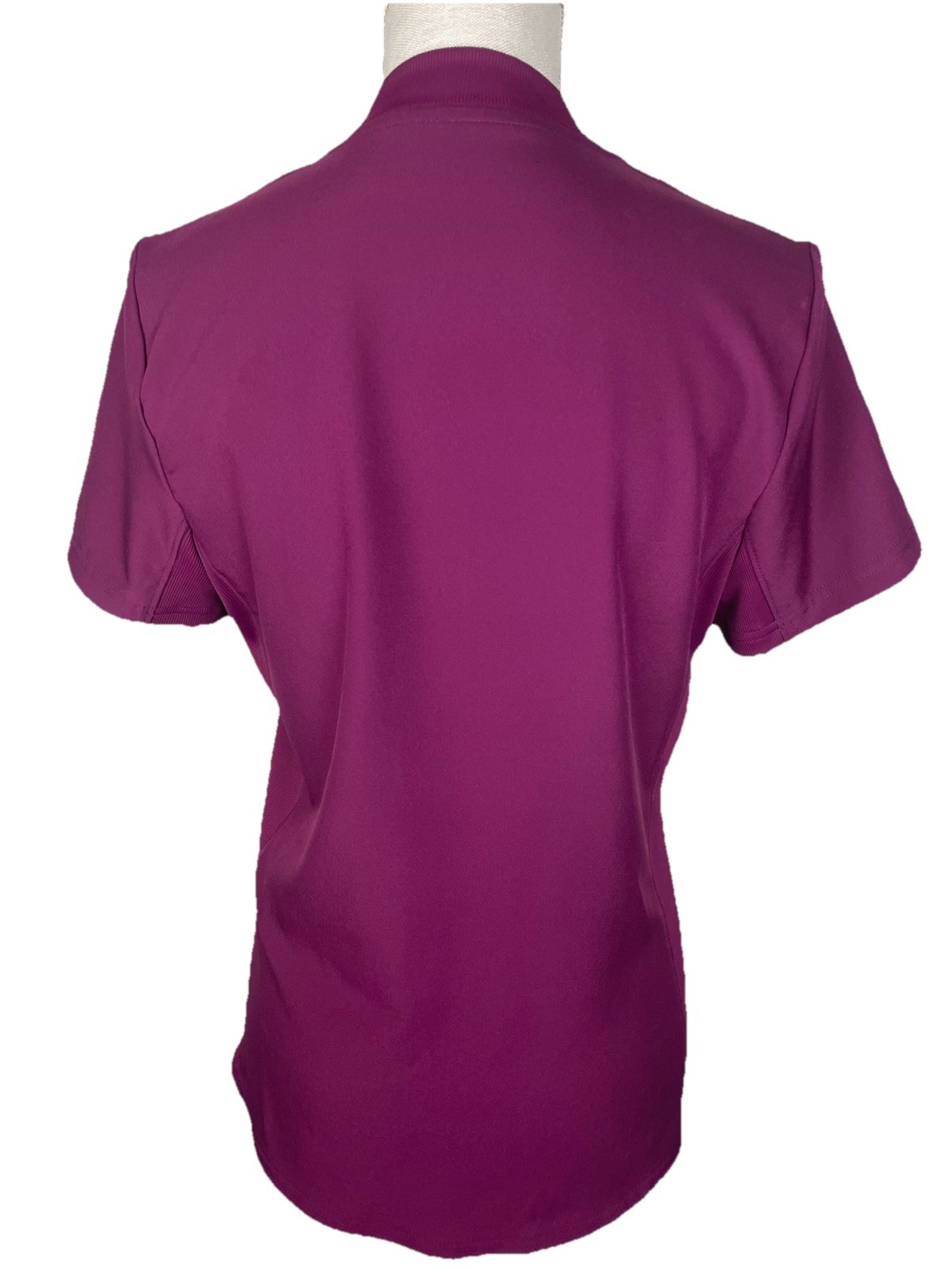Landau Forward Wine 3 Pocket V-Neck Scrubs Top Small