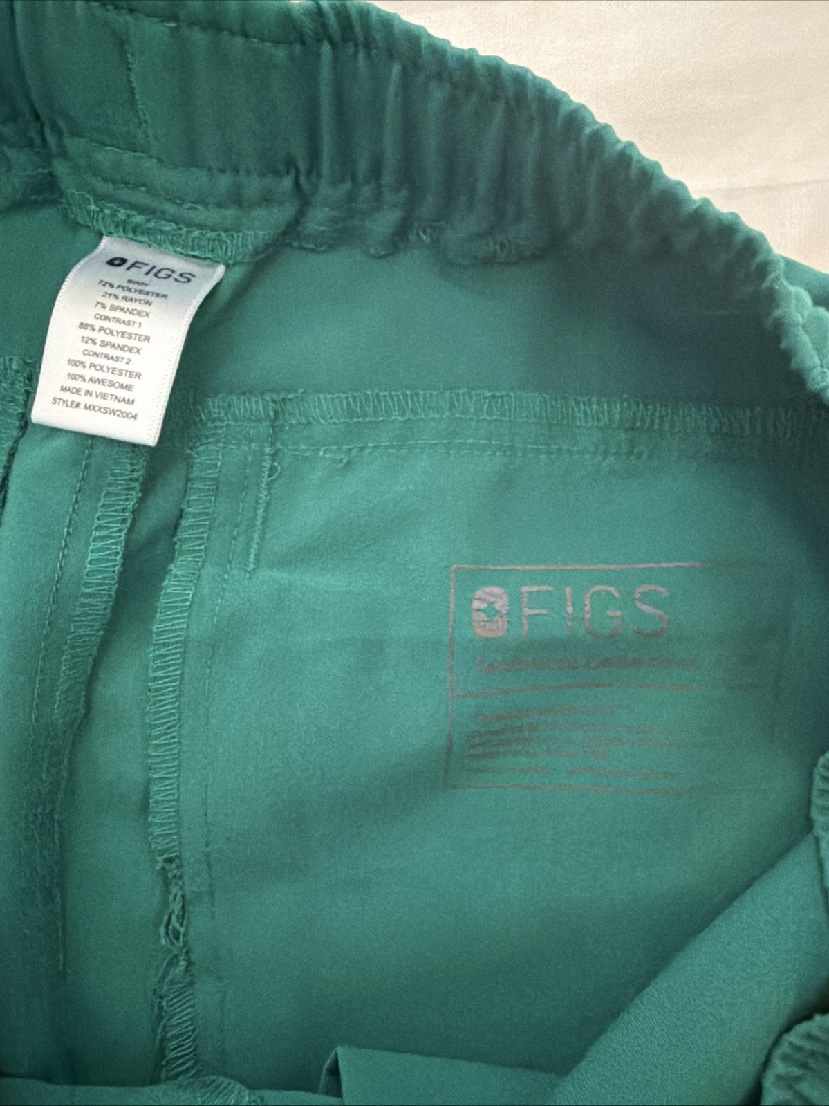 FIGS Zamora Womens Green Poly/Spandex Scrub Jogger Pants M –