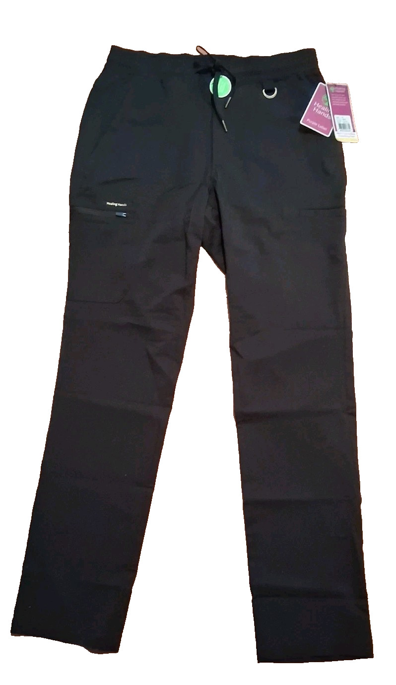 NEW Healing Hands Scrubs Men’s Daniel Jogger Pant 9300 BLACK Black SIZE S