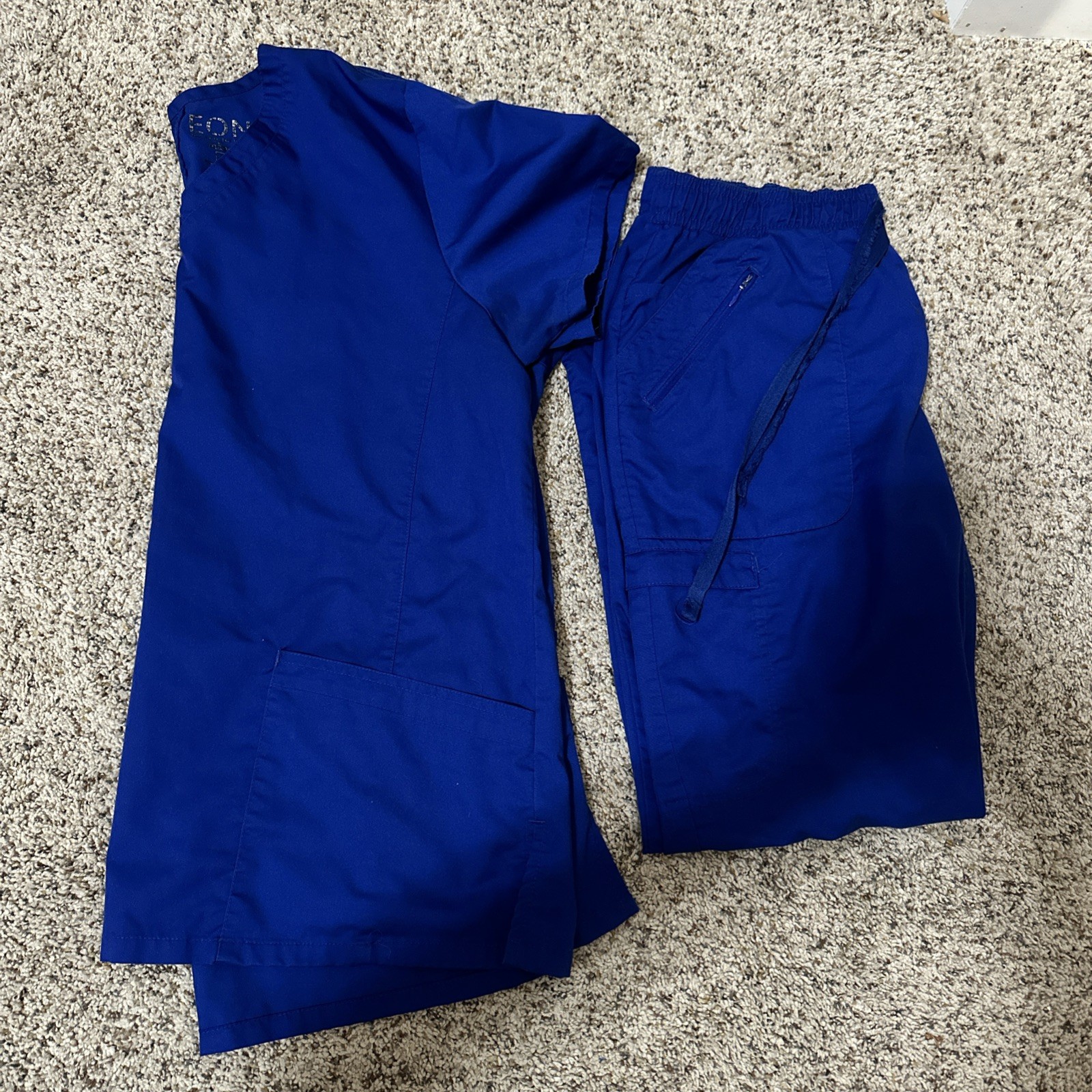 EON Maevn Womens Scrubs Top (L) & Pants (PL) – 2 Piece Set Royal Blue