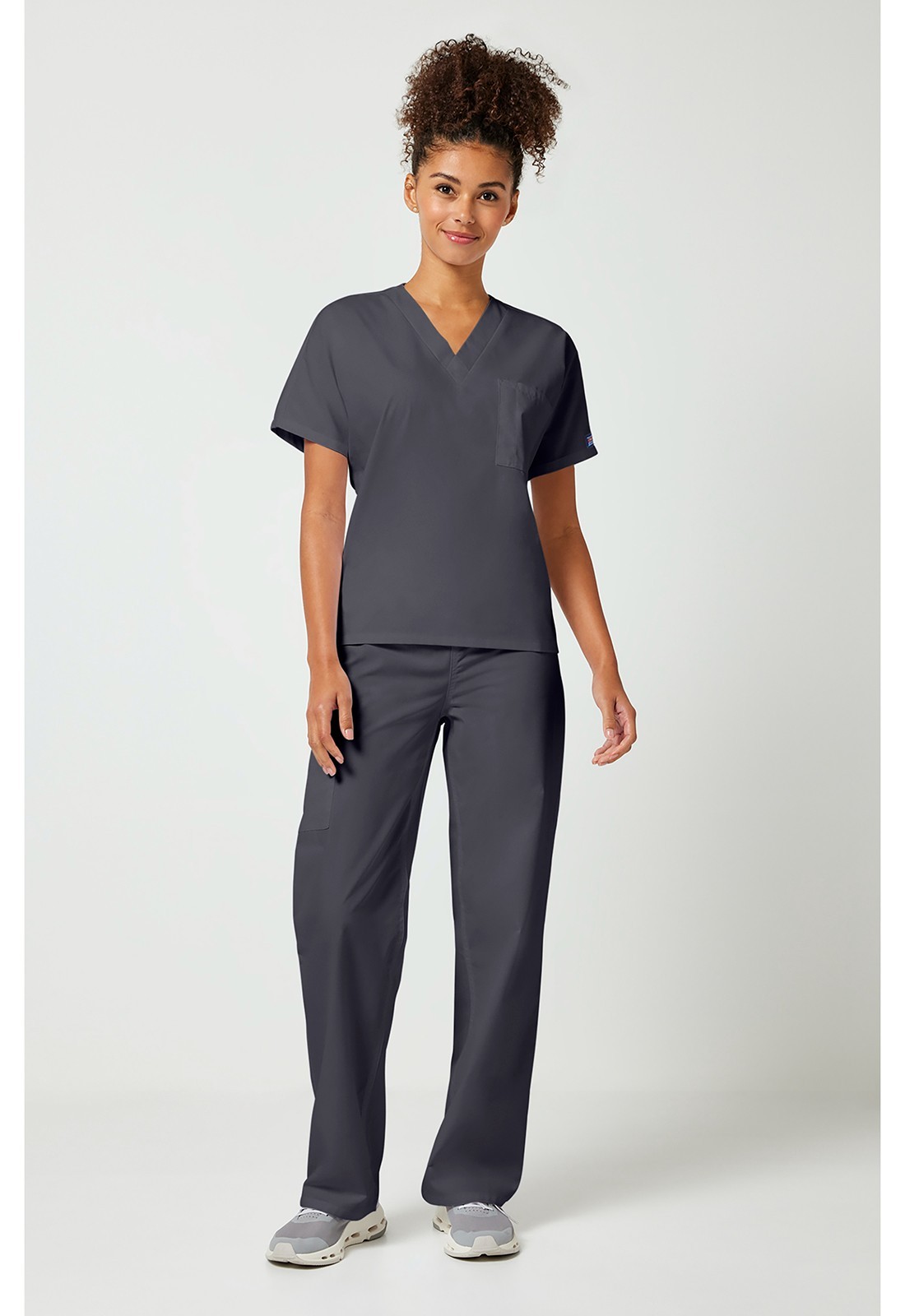 Cherokee Scrubs Unisex Workwear V Neck Scrub Top 4777 PEWTER XS to 5XL
