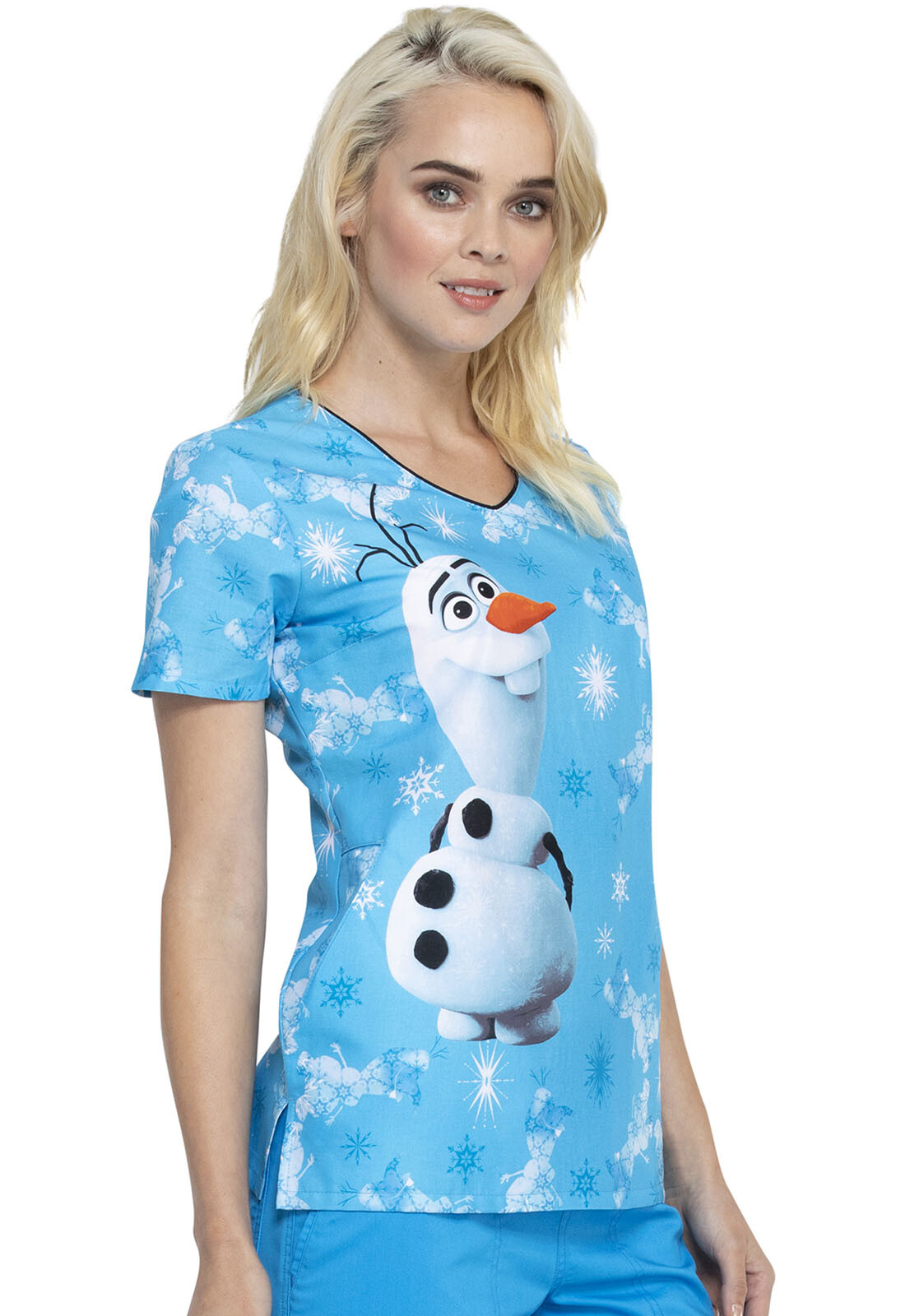 Olaf Cherokee Scrubs Tooniforms Disney Frozen V Neck Top TF626 FZIB