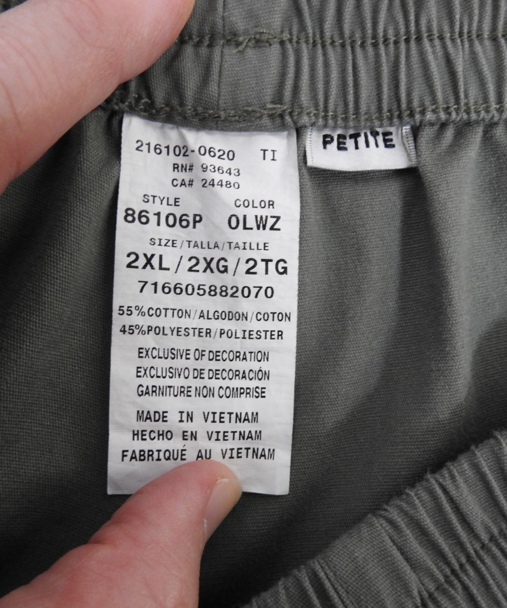 Women’s Dickies Sage Green Medical Scrub Pants 2XL PETITE. Style 86106P