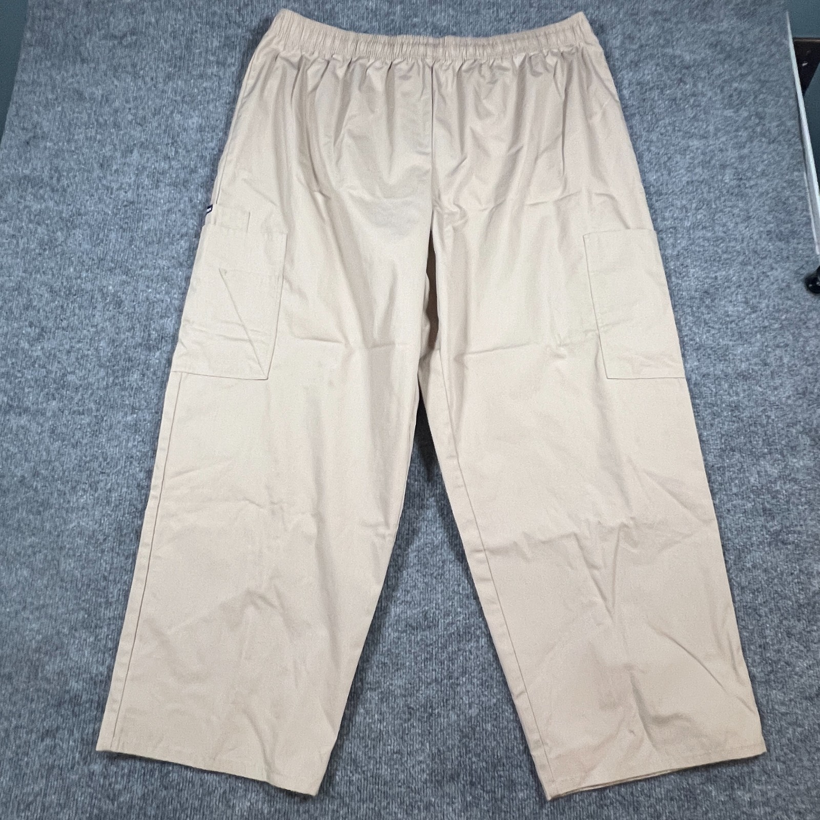 Sivvan Scrubs Cargo Pants Unisex 4X Beige Drawstring Waist Utility Medical Work