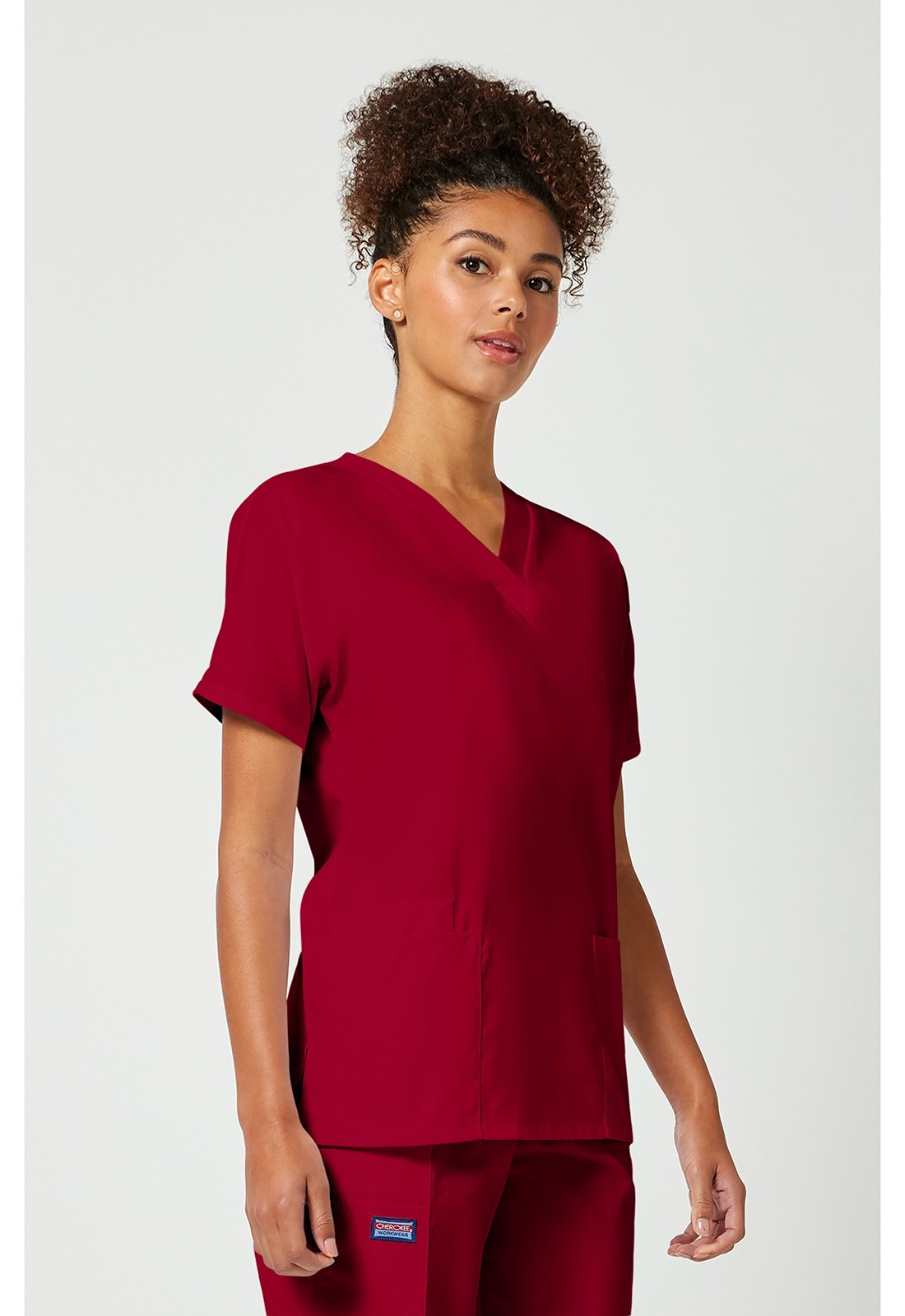 Cherokee Scrubs 4700 V Neck Scrub Top Red by Workwear free shipping.