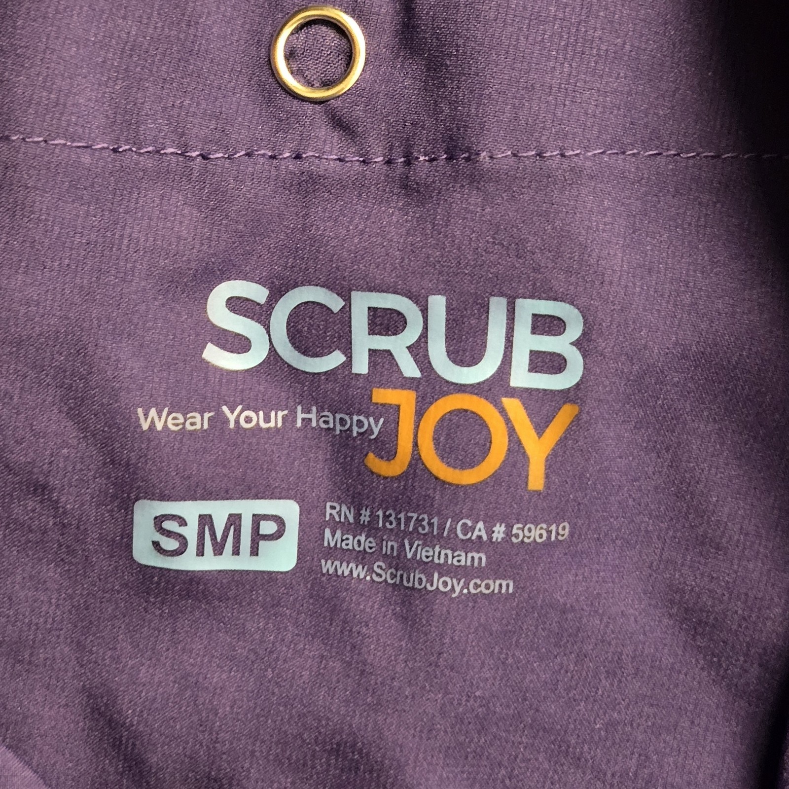 Scrub Joy Purple Set (2 Piece) Short Sleeve Pants Size Small Pockets