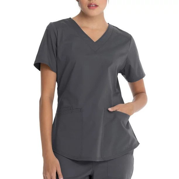 Scrubstar Core Essentials Women’s Medical Nurse Solid Color V-Neck Scrub Top