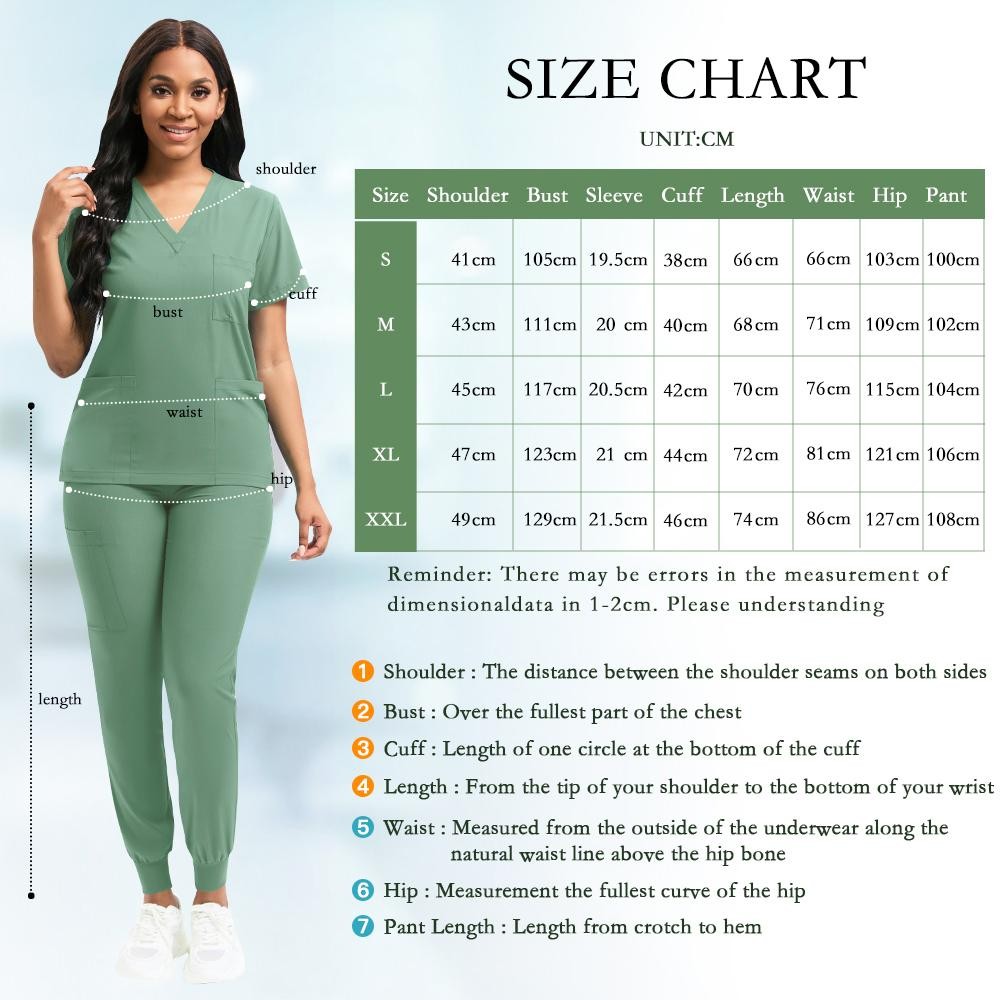 Unisex Medical Scrubs Set Nurse Uniform Spa Vet Dental Clinic Work Clothes S-XXL