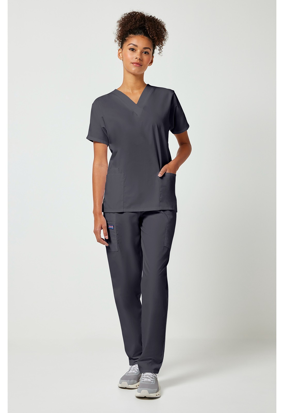 Cherokee Scrubs 4700 V Neck Scrub Top Pewter by Workwear free shipping.
