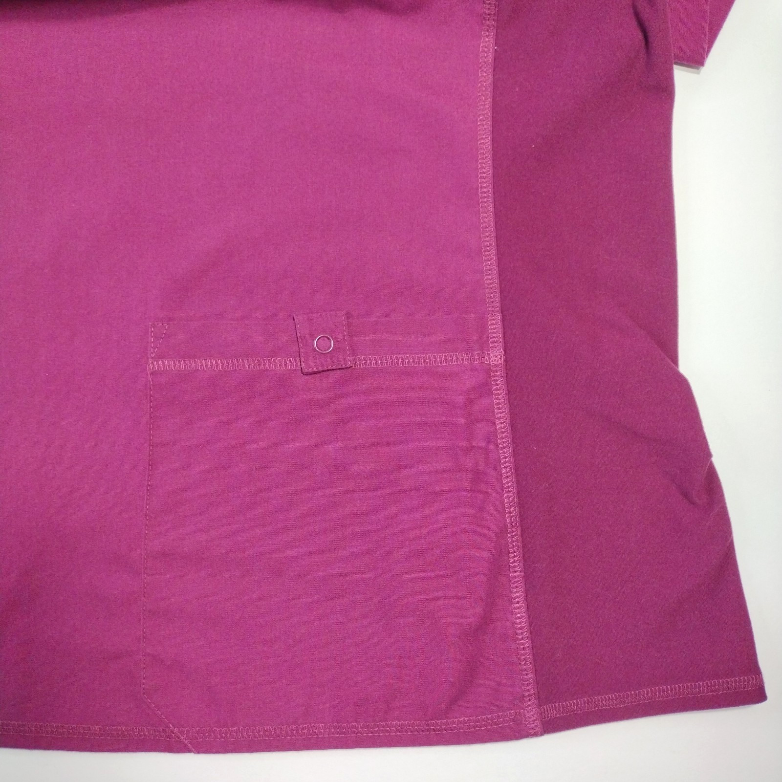 Cherokee Scrub Top Sz 2XL Maroon S/S Pro Flexibles Stretch 2 Pockets V-Neck