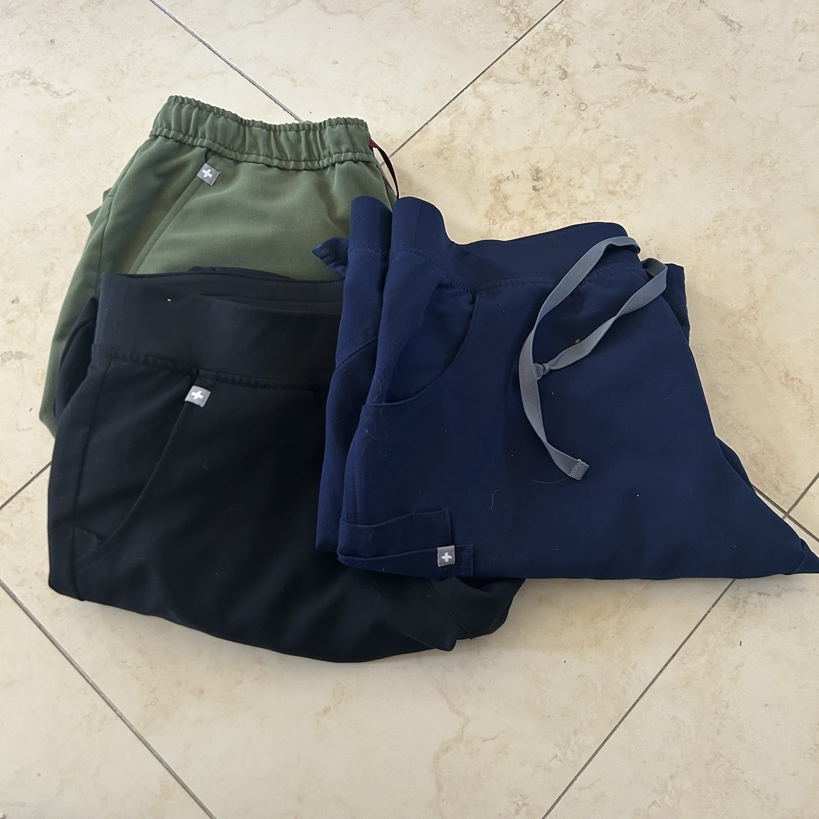 Figs Pants Women Size L/XL Short Scrub Medical Straight Joggers Nurse Lot Of 3