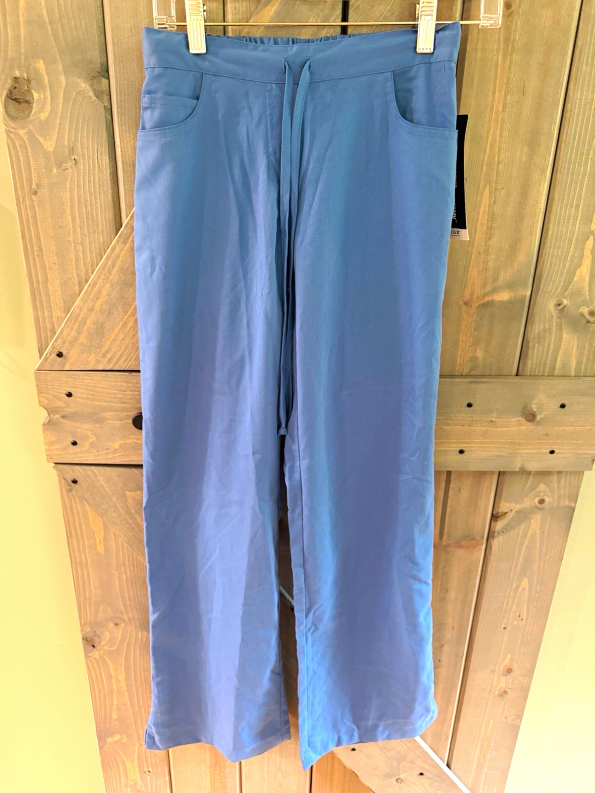 Grey’s Anatomy Scrub Pants Womens XXS Blue Drawstring Solid Polyester Woven