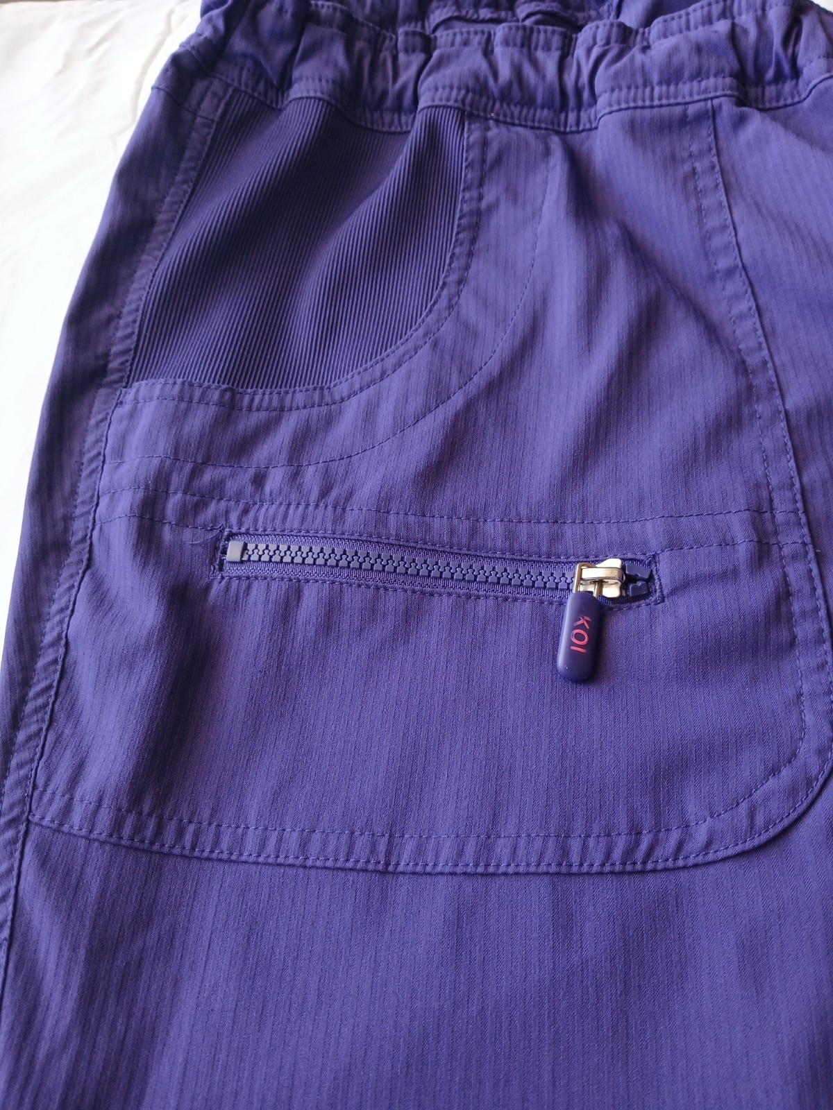 koi lite Women’s Purple Scrub Pants 2X Drawstring Elastic Waist Solid 721