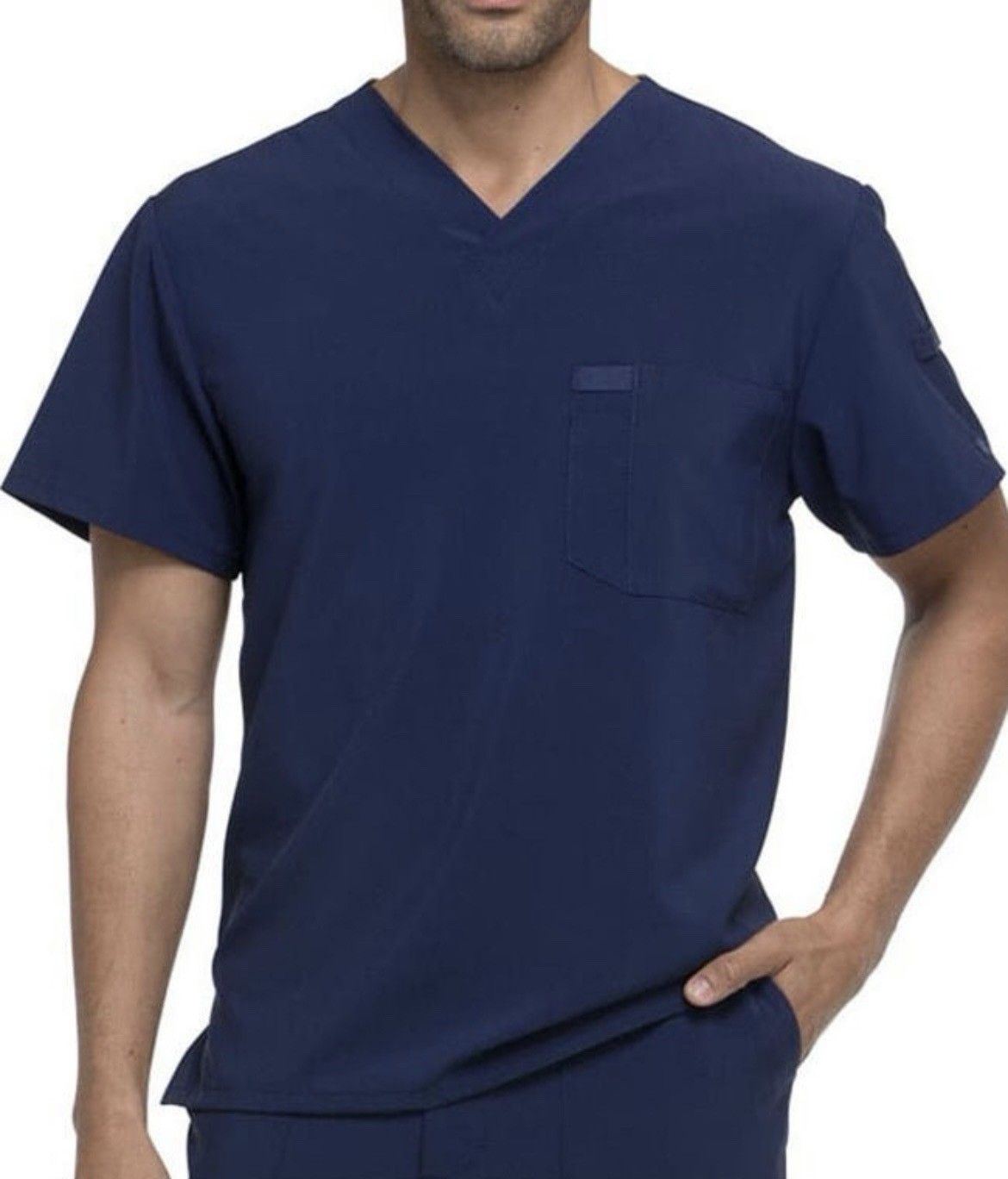 Dickies EDS Essentials Men’s Solid Navy Medical Scrub Top 3XL DK635 NYPS