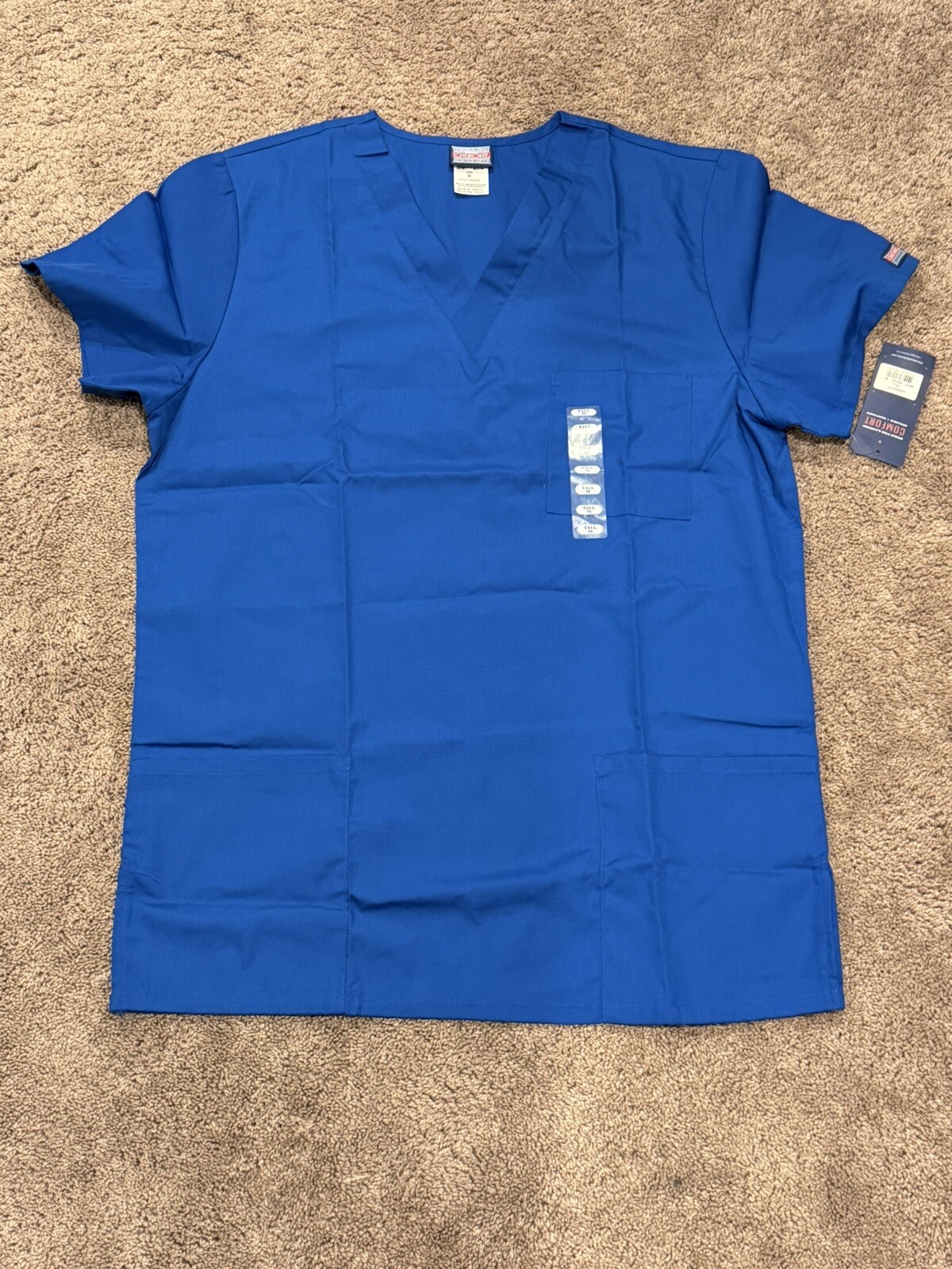 Size Medium Tall Unisex Fit Authentic Scrubs Cherokee Workwear Royal Blue
