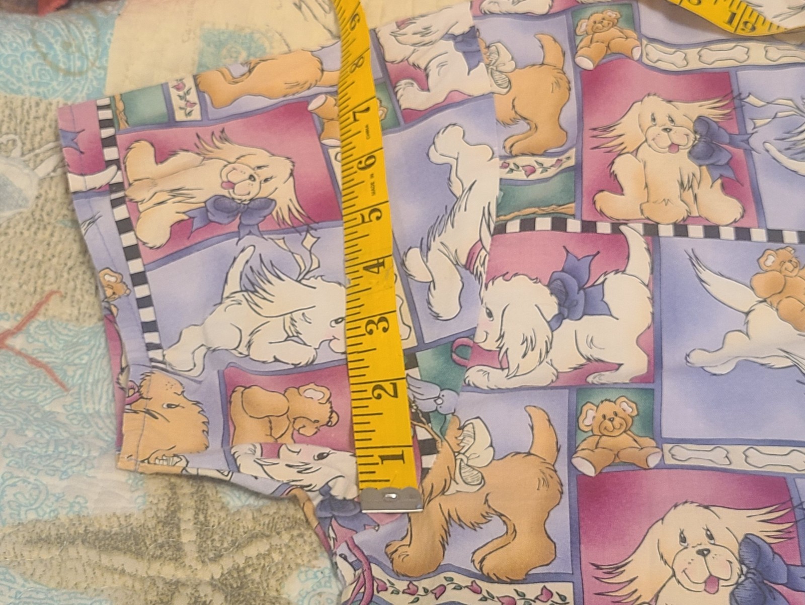 Apple Life Dog Print Scrub Top Shirt. No Size Tag, Measures To A Size Large