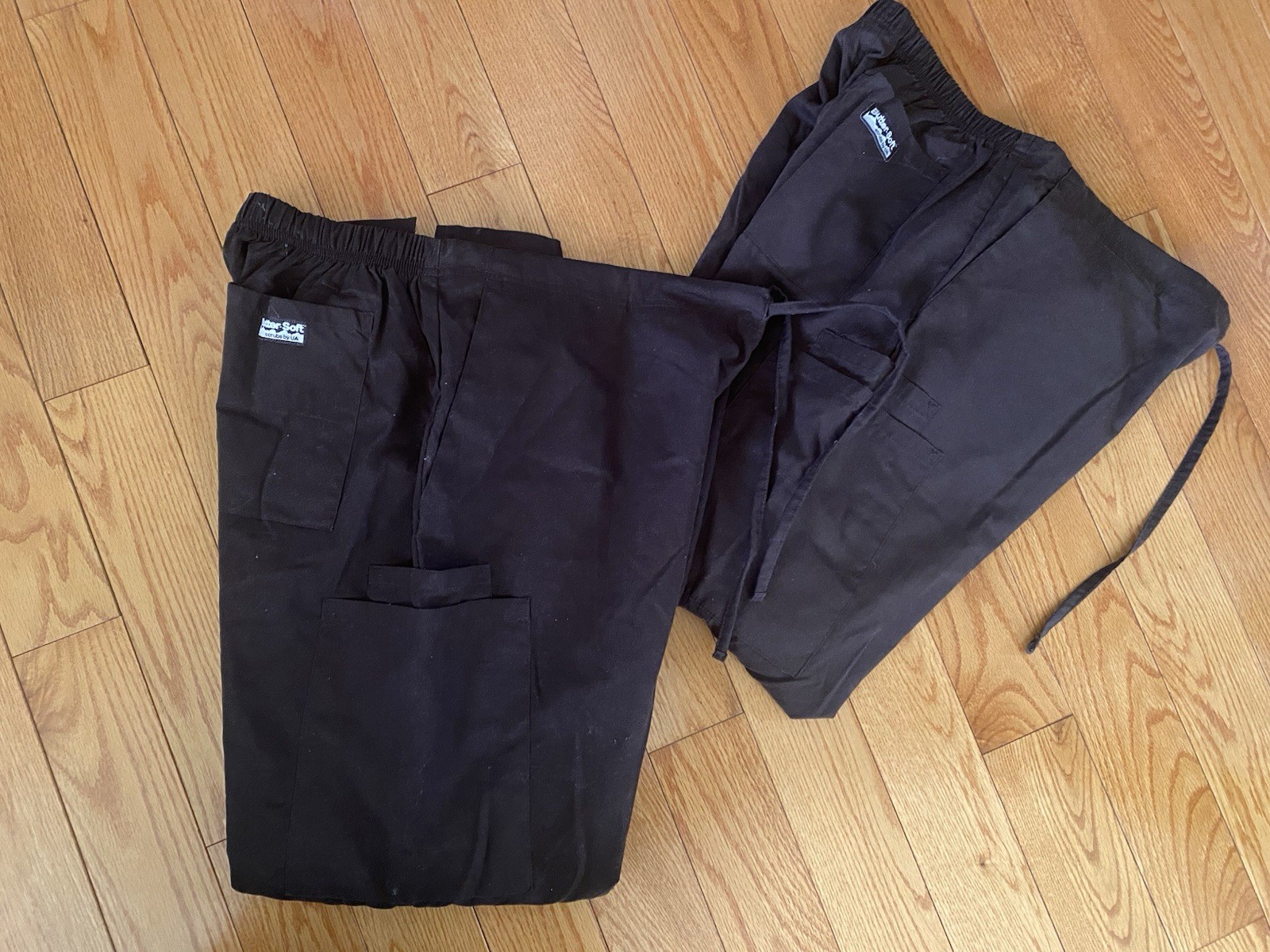 Butter Soft Scrub Uniform Pants ~LOT OF 2~ Brown Women’s Medium RN 116892 Flare