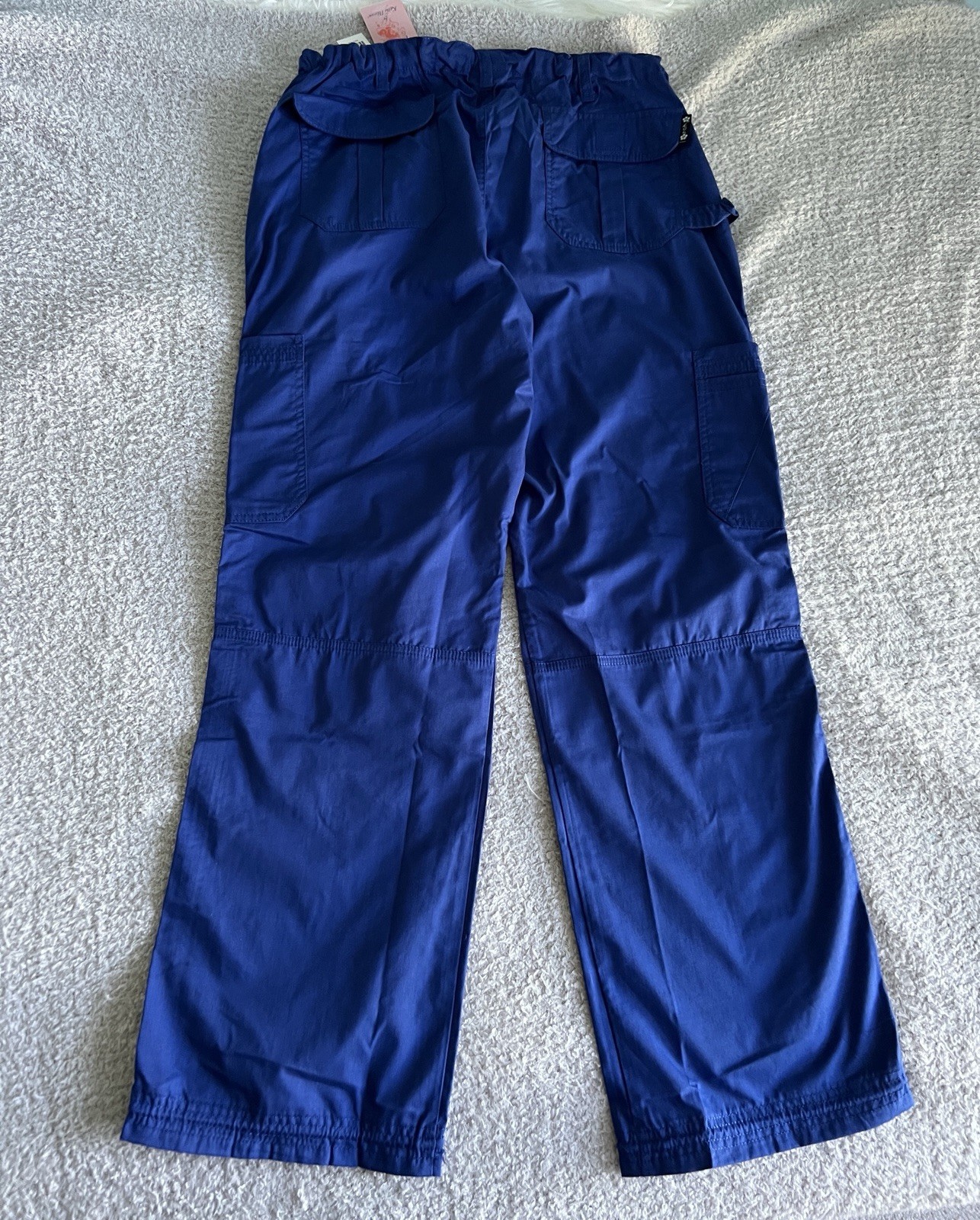 Koi Scrub Pants Women’s Large Regular Galaxy Blue Lindsey Cargo Nursing Medical