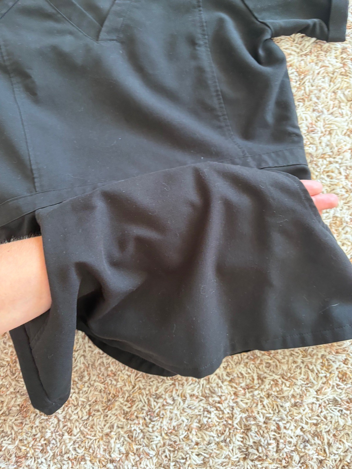 Womens Figs Black Scrub Top Size XXS