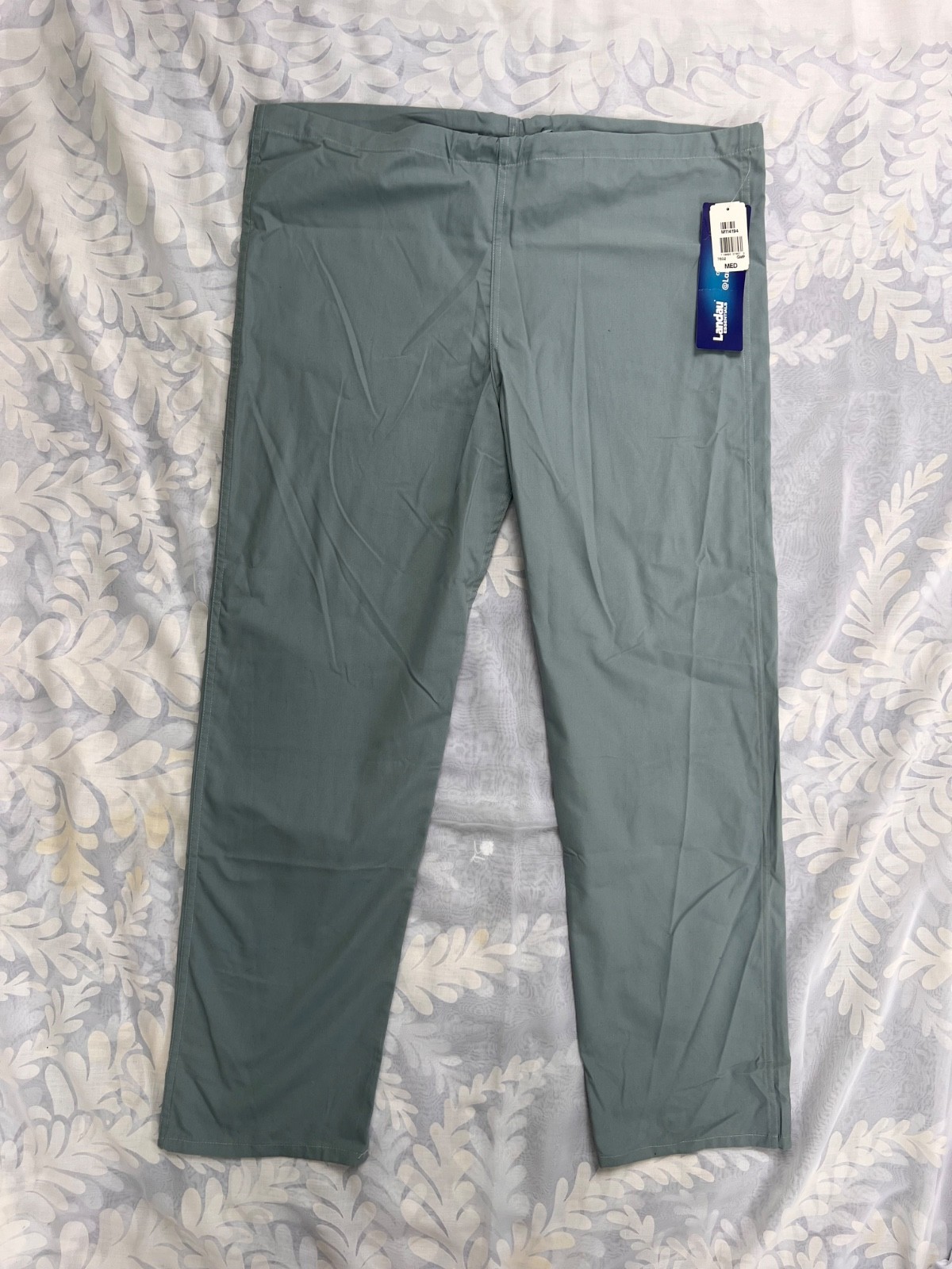 Landau Medical Scrub Pants Unisex Size Medium M Green Slate Blue NWT