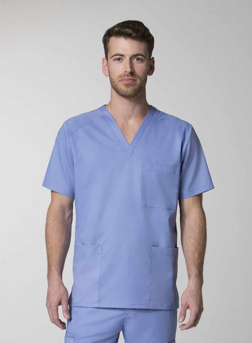 Maevn Eon Men Scrub Top 5308 V-Neck Pocket Active Men’s Mesh Panel XS to 3XL