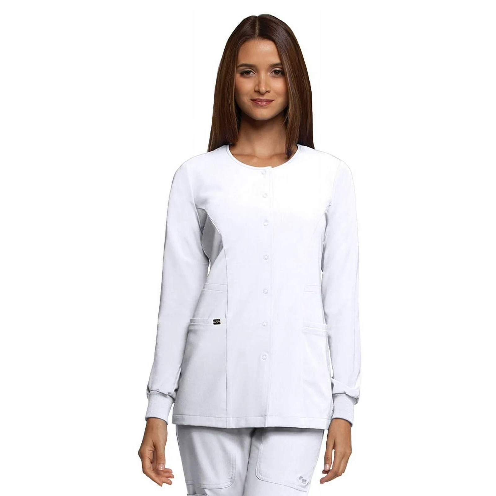 GREYS ANANTOMY SIGNATURE WOMEN SCRUB JACKET IN WHITE IN ALL SIZES # 2407 NWT