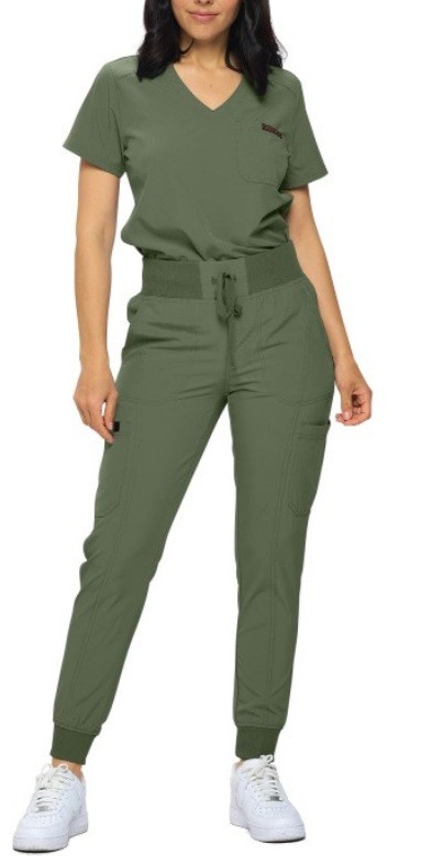 MONARCH JOGGER Petite Set Womens Scrub Set One Pocket TopMedical Hospital 3103P