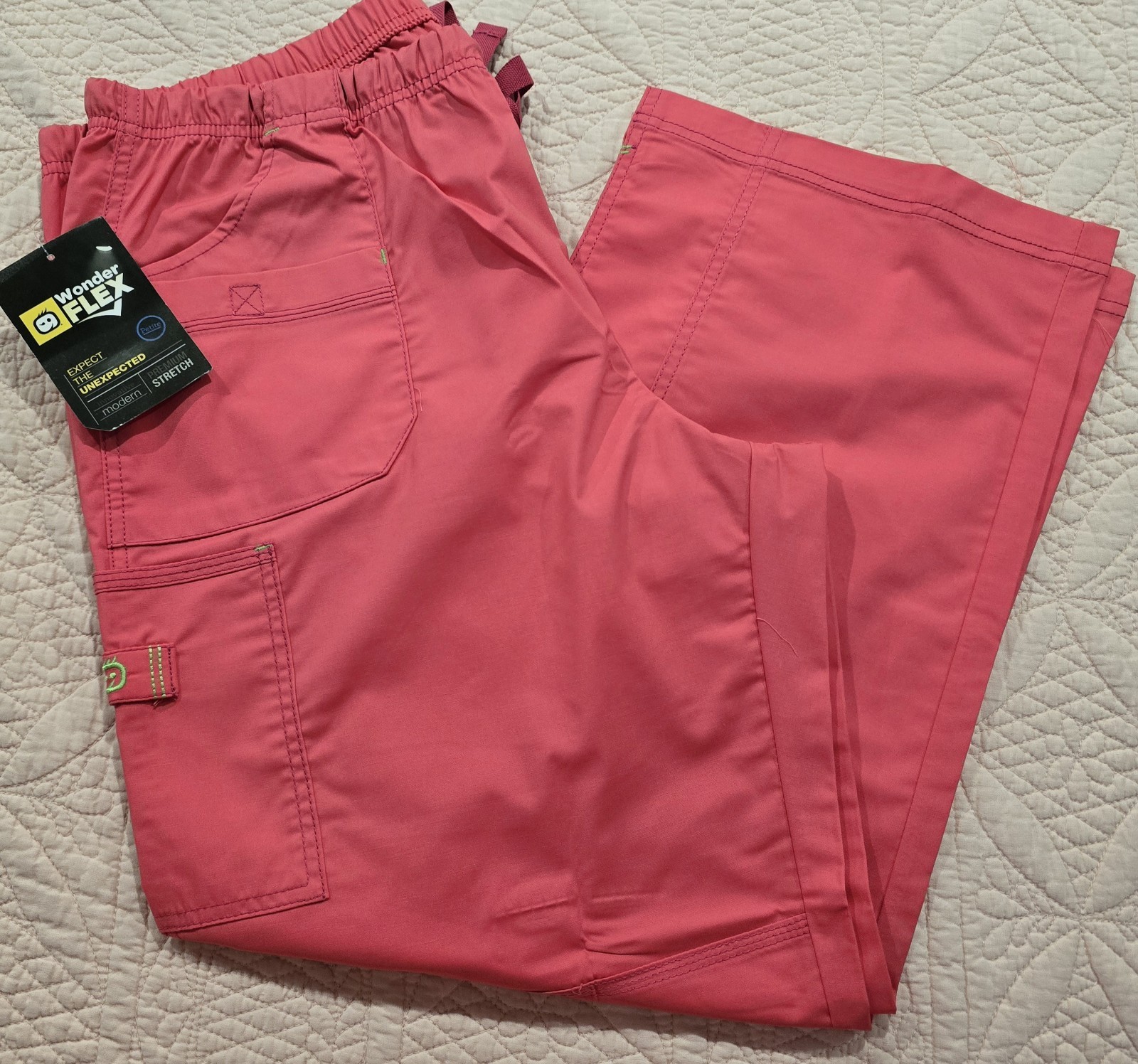 WonderWink WonderFlex 5108 XLG PETITE Papaya Scrub Pant