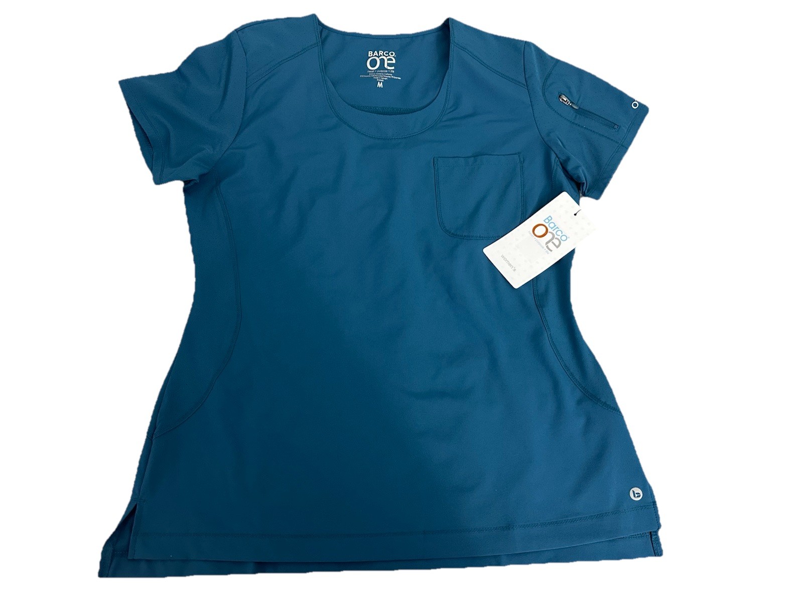 BARCO One Women’s Bahama Uplift Scrub Top Medical Top 4 Way Stretch Size M New