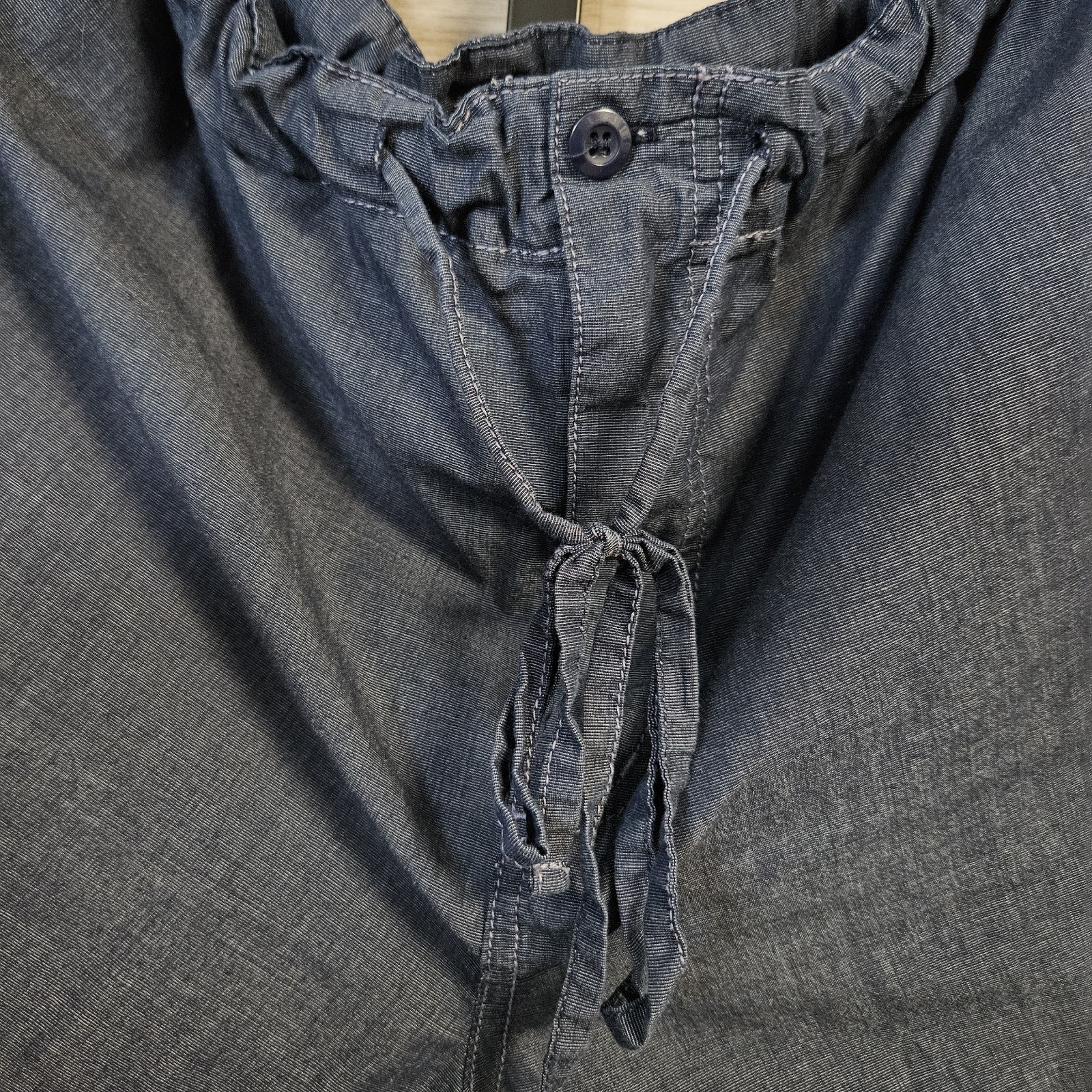 Koi Lightweight Denim Drawstring Medical Pants Size 3x Cargo Style