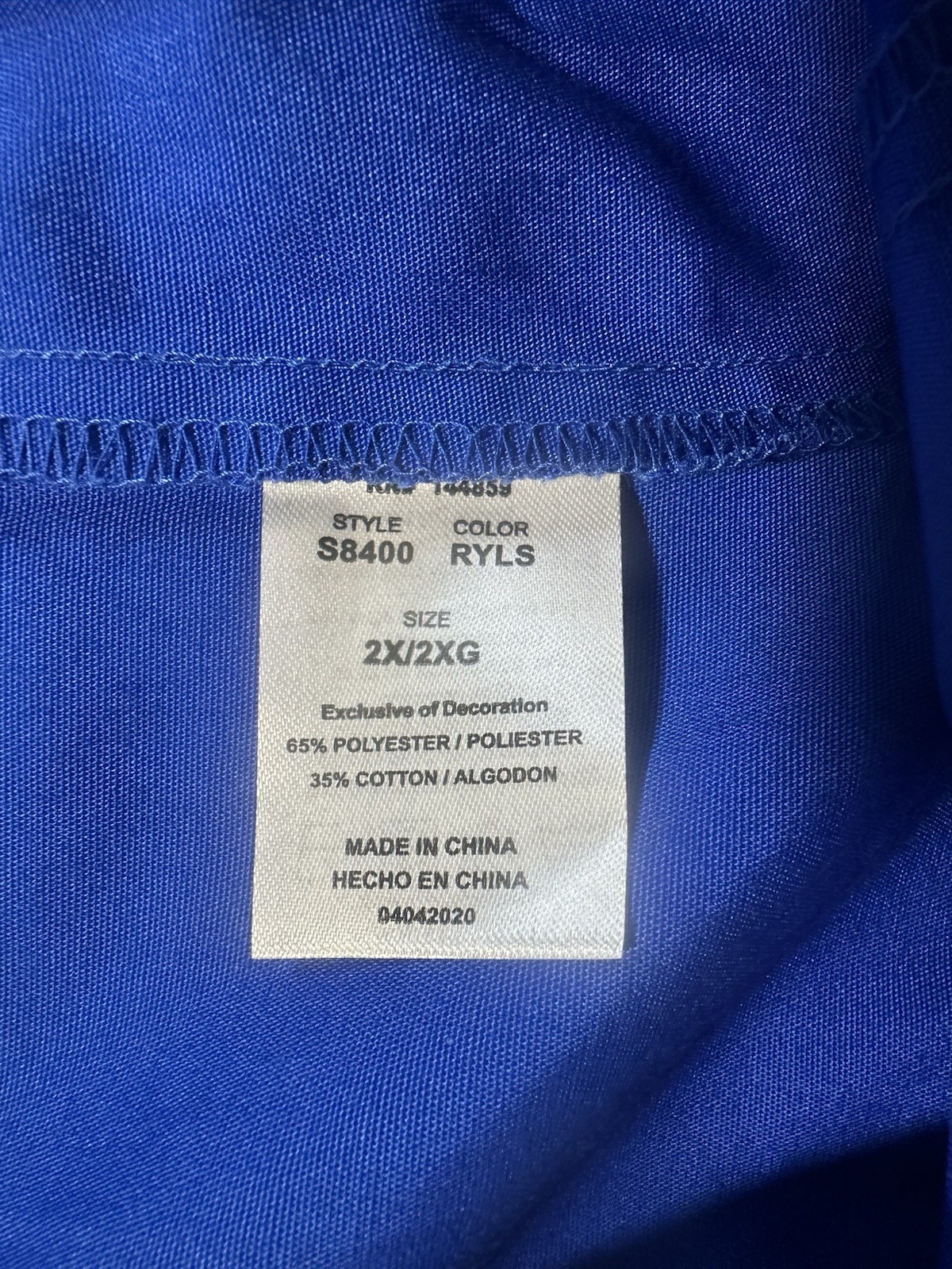 Sivvan Unisex Classic Scrub Set XXL V-neck Top and Pants Uniform Royal Blue NWT