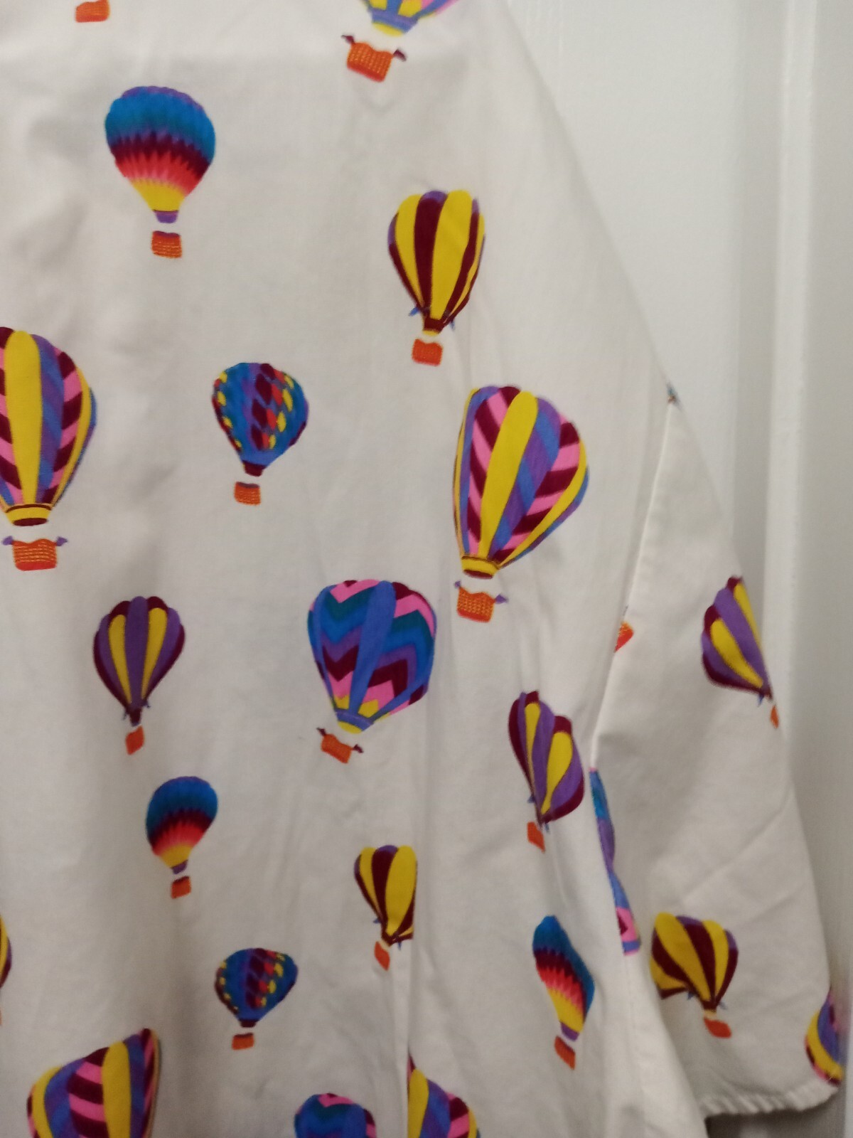Hot Air Balloon Scrub Top XL By Gator Of Florida Cotton+Polyester