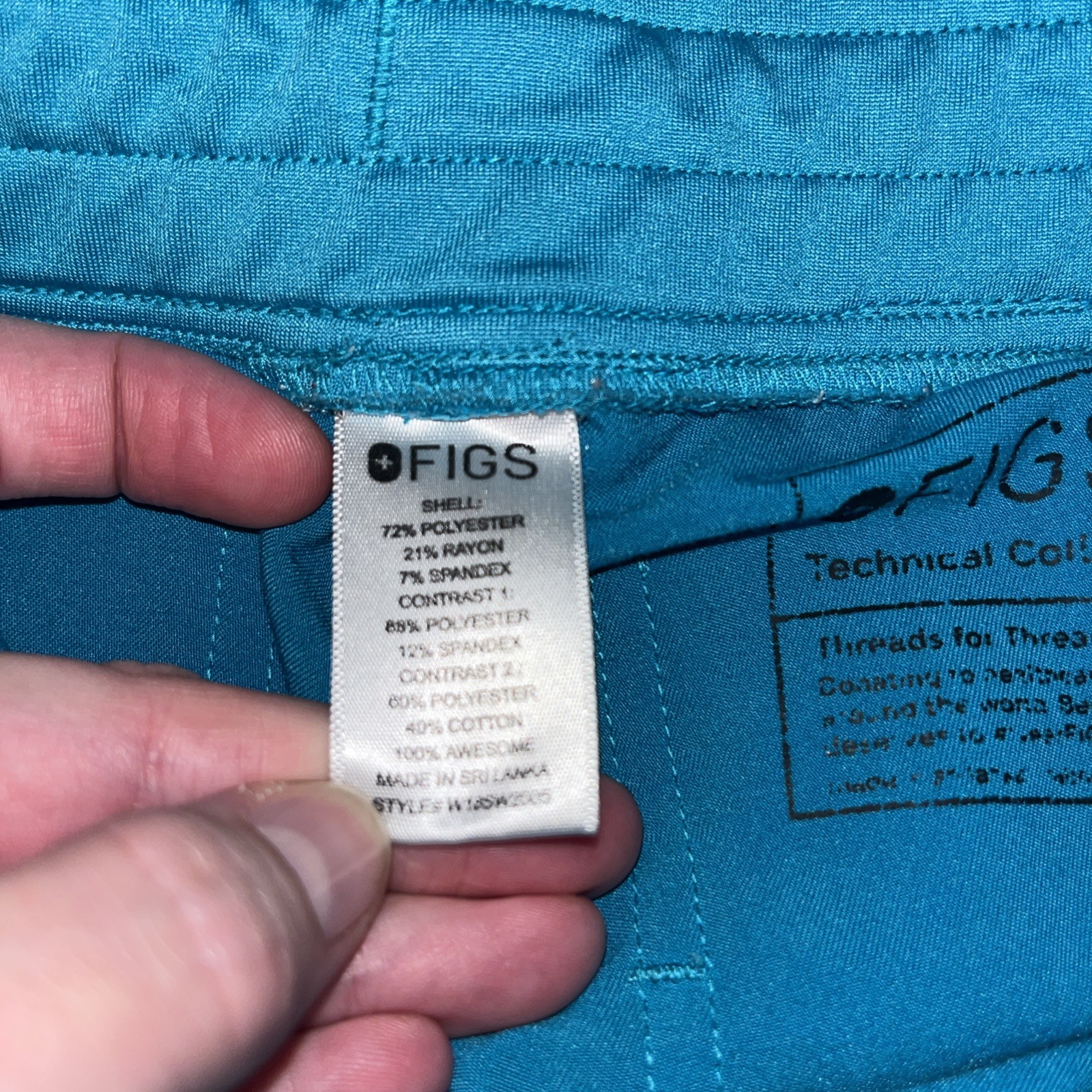 Woman’s Teal Figs Scrub Pants. Joggers Xxs/ Livingston-xxs-p. See Photos 2 Pair