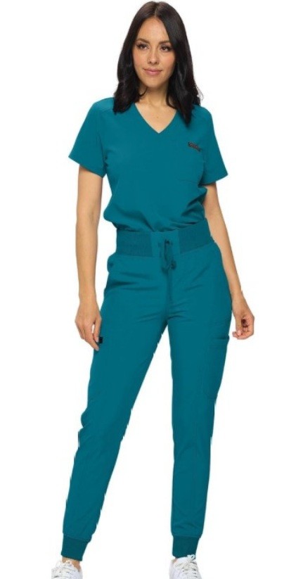 MONARCH JOGGER Petite Set Womens Scrub Set One Pocket TopMedical Hospital 3103P