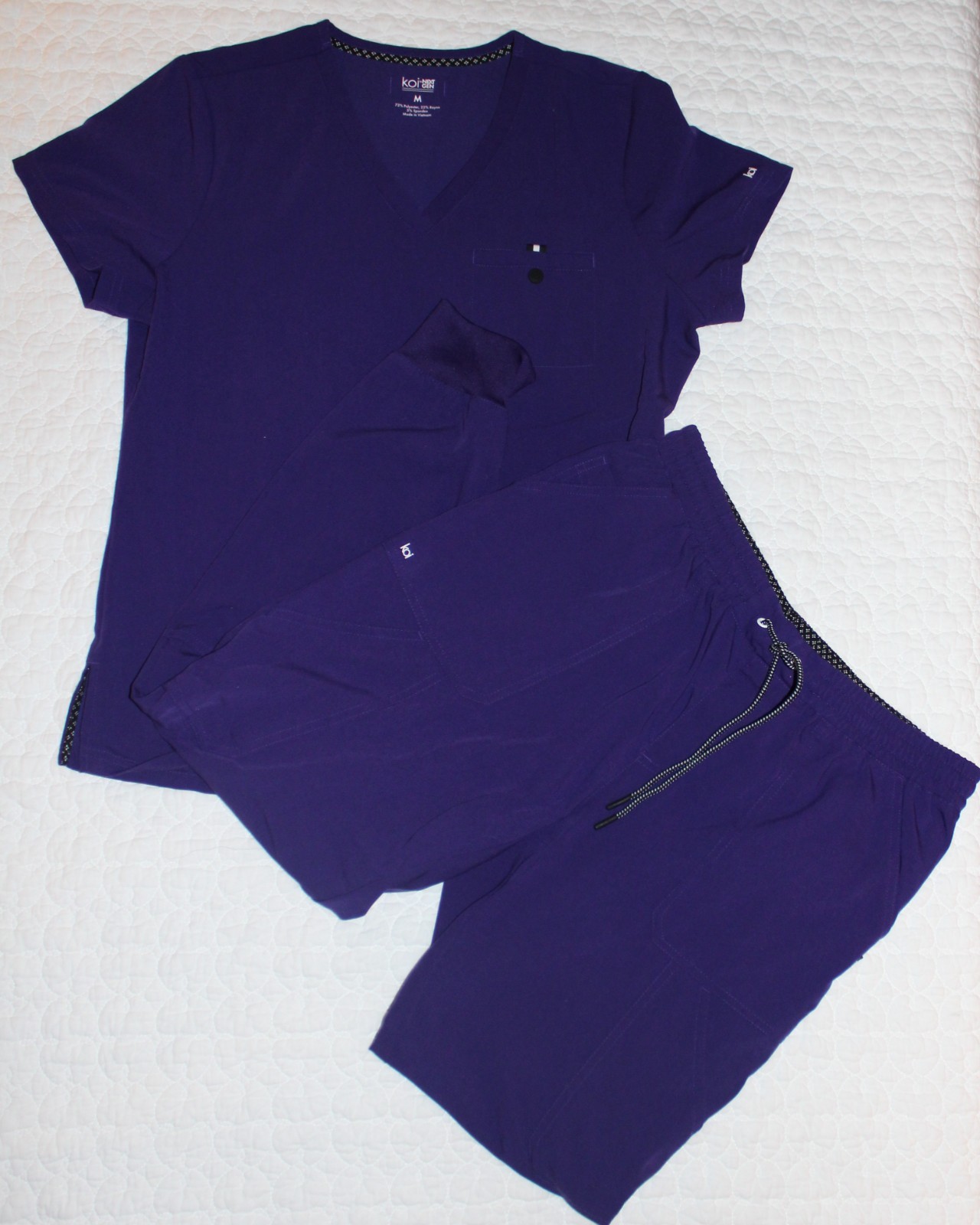 Koi Next Gen Scrubs*Set Top*Bottoms*Purple*Medical*Womens Size M*740*1010