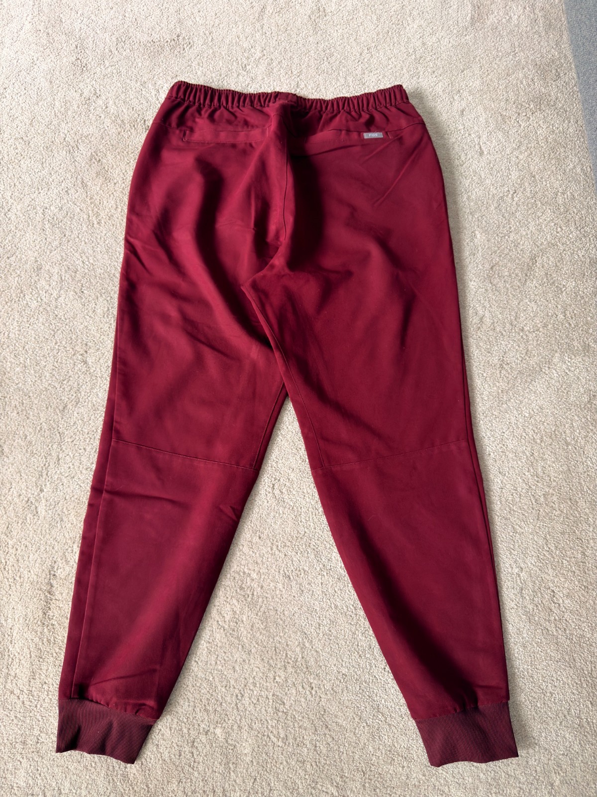 FIGS Scrub Pants Jogger Burgundy Maroon Size Medium Technical Collection